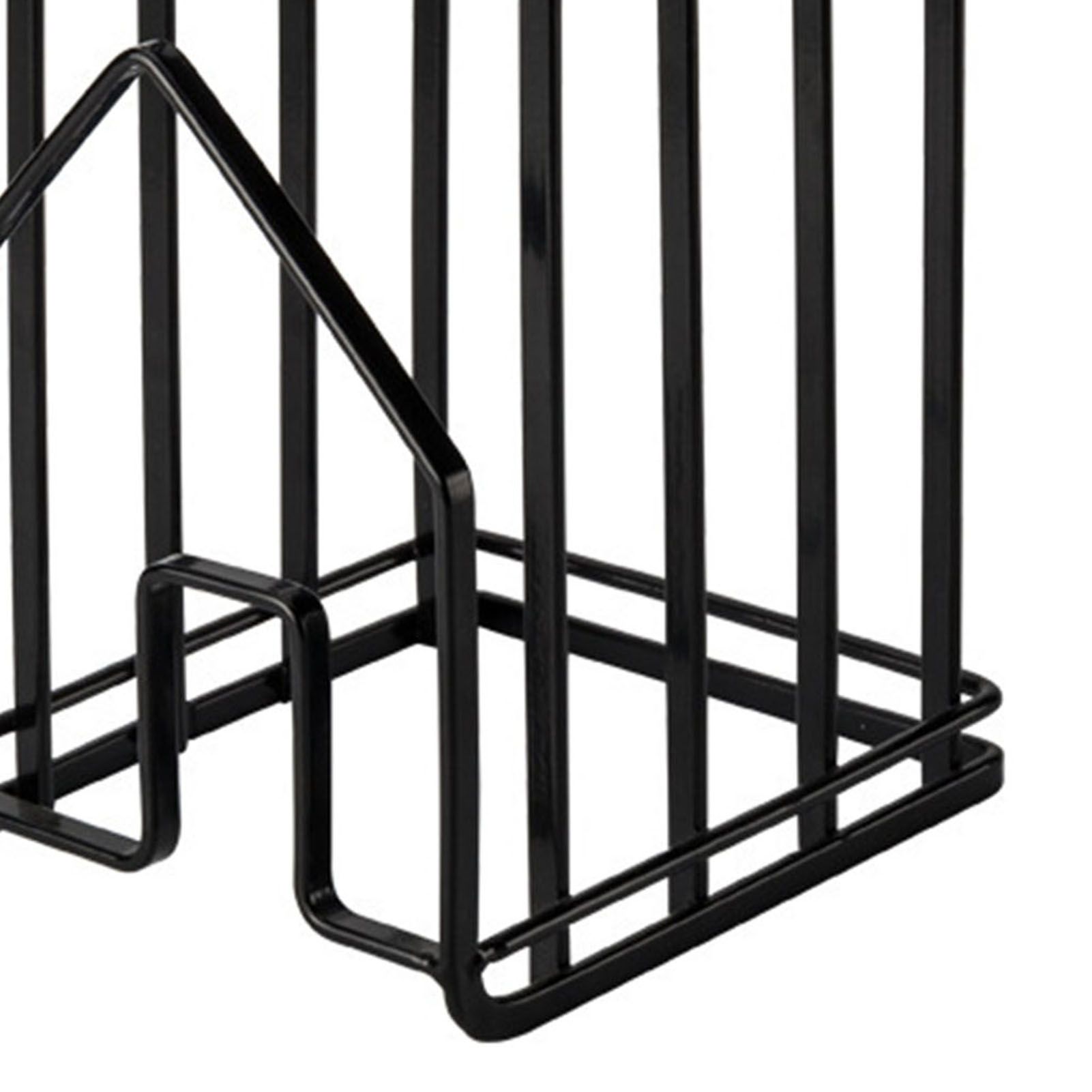 Chopping Board Storage Rack Multifunctional Pot Pan Lid Stand Holder Iron Good Ventilation Kitchen Countertop Organizer Black Standard - Image 8