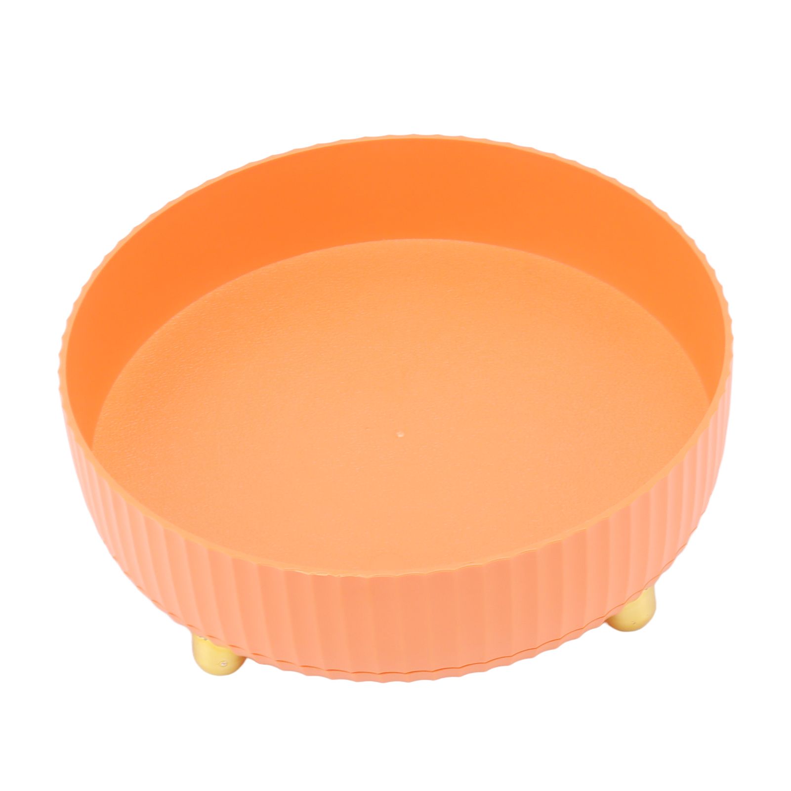 360 Degree Rotating Storage Rack Organizer Round Cosmetic Spice Rack Turntable for Kitchen Cabinet Pantry Small Orange - Image 2