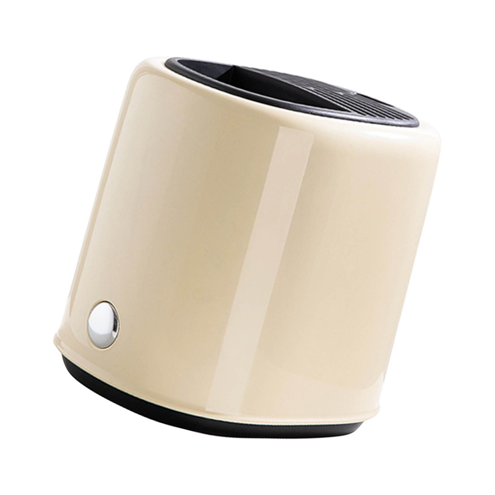 Knife Block Utensil Holder Retro Space Saving Large Capacity 2 In 1 Countertop Utensil Organizer for Kitchen Beige - Image 2