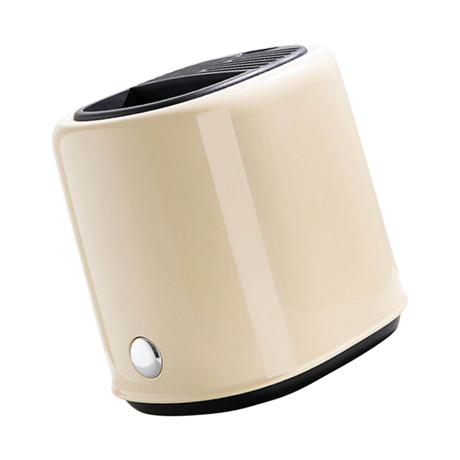 Knife Block Utensil Holder Retro Space Saving Large Capacity 2 In 1 Countertop Utensil Organizer for Kitchen Beige - Image 3
