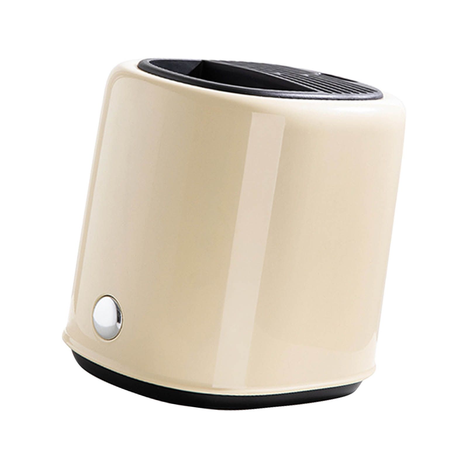 Knife Block Utensil Holder Retro Space Saving Large Capacity 2 In 1 Countertop Utensil Organizer for Kitchen Beige - Image 4