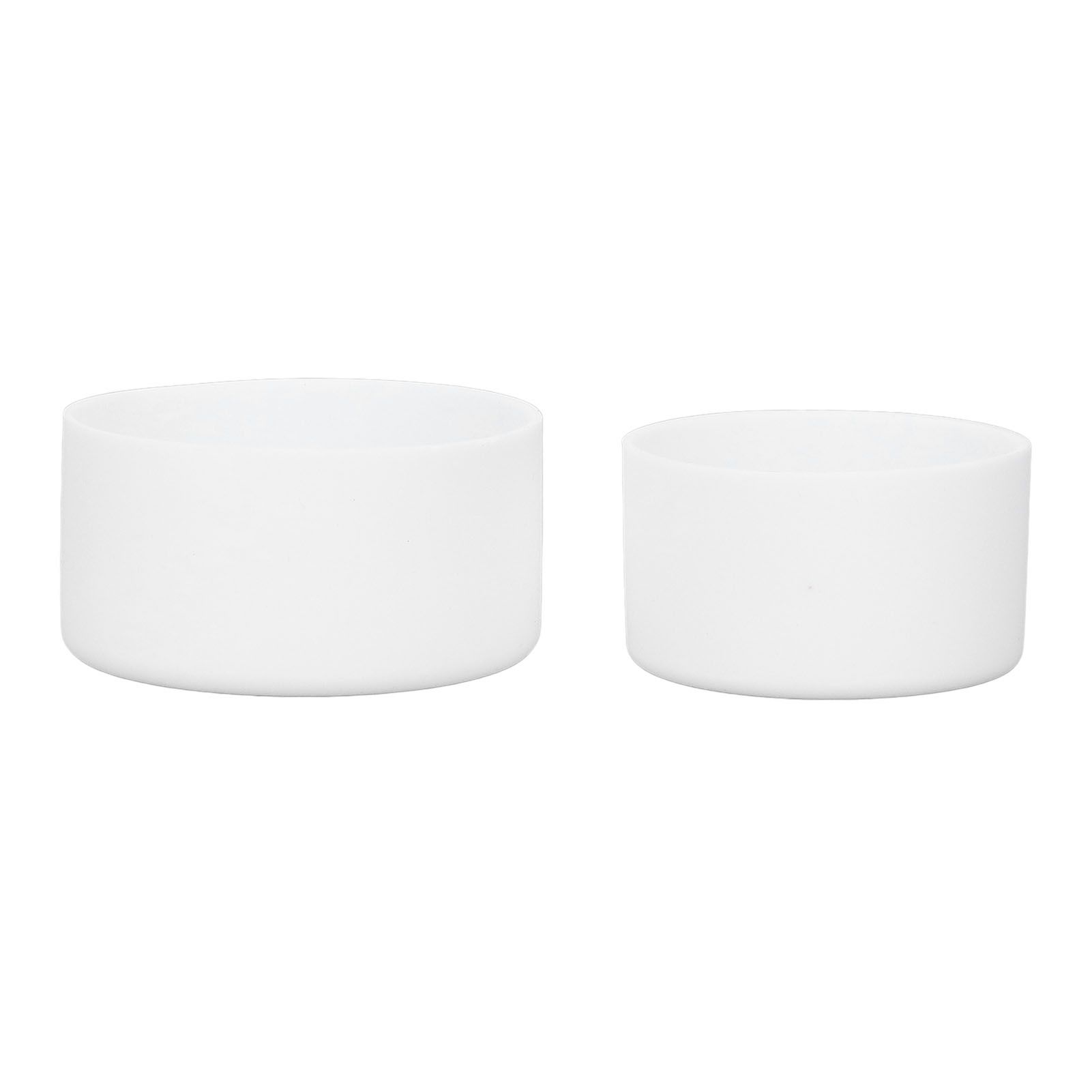 2Pcs Silicone Bumper Boot Protective Water Bottle Bottom Sleeve Cover for Space Thermal Cup White - Image 6