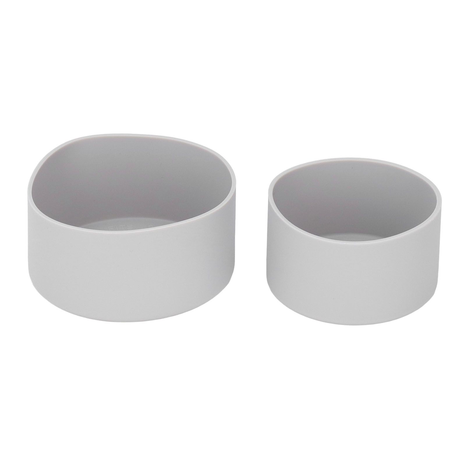 2Pcs Silicone Bumper Boot Protective Water Bottle Bottom Sleeve Cover for Space Thermal Cup Gray - Image 1
