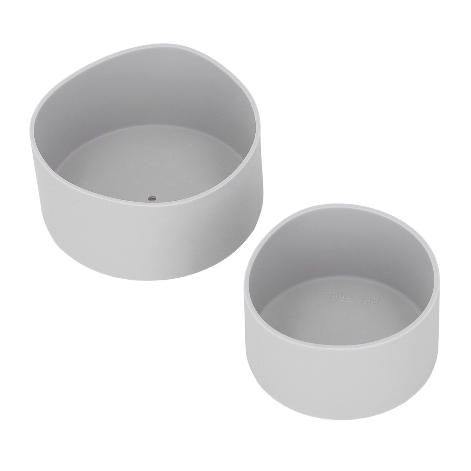 2Pcs Silicone Bumper Boot Protective Water Bottle Bottom Sleeve Cover for Space Thermal Cup Gray - Image 2