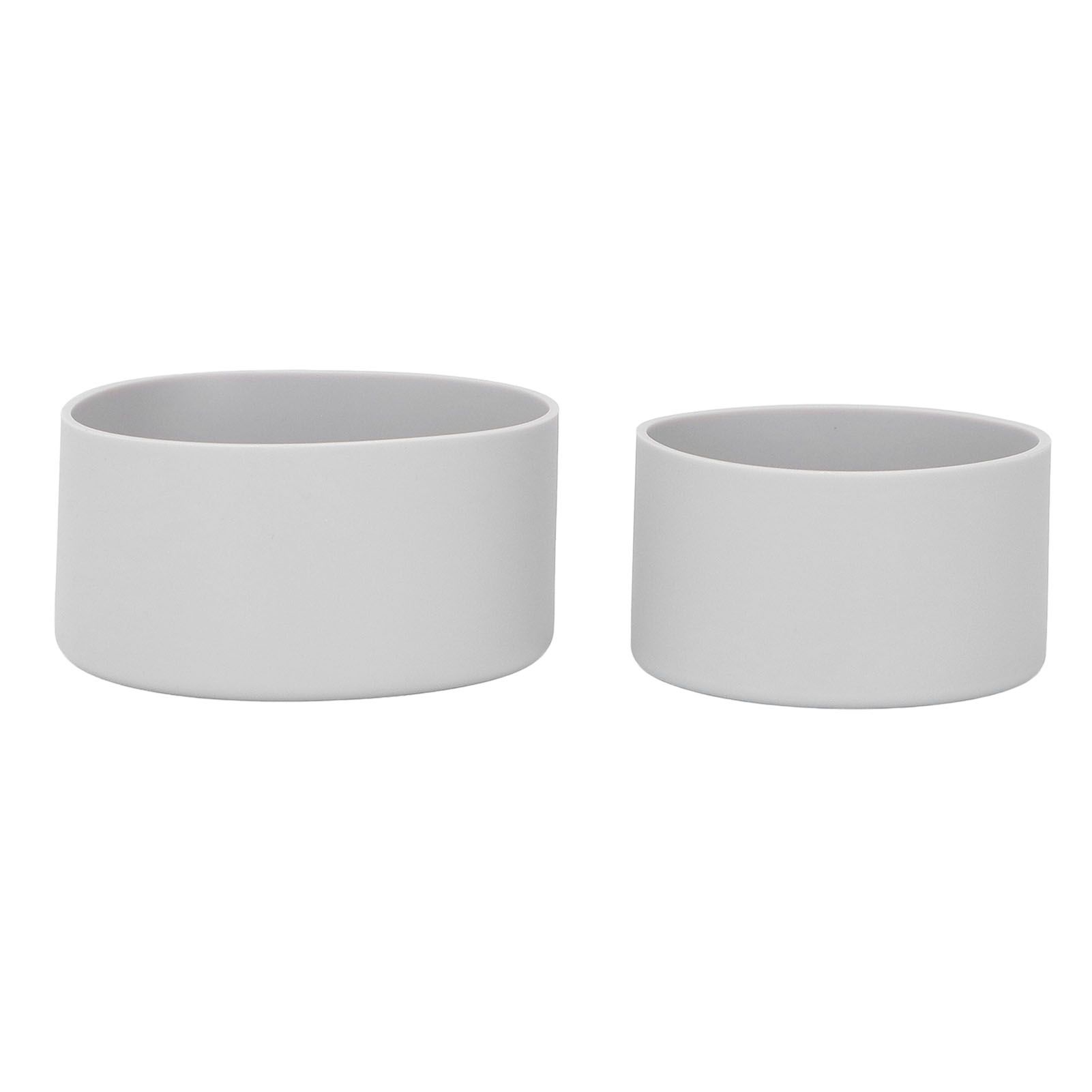 2Pcs Silicone Bumper Boot Protective Water Bottle Bottom Sleeve Cover for Space Thermal Cup Gray - Image 3
