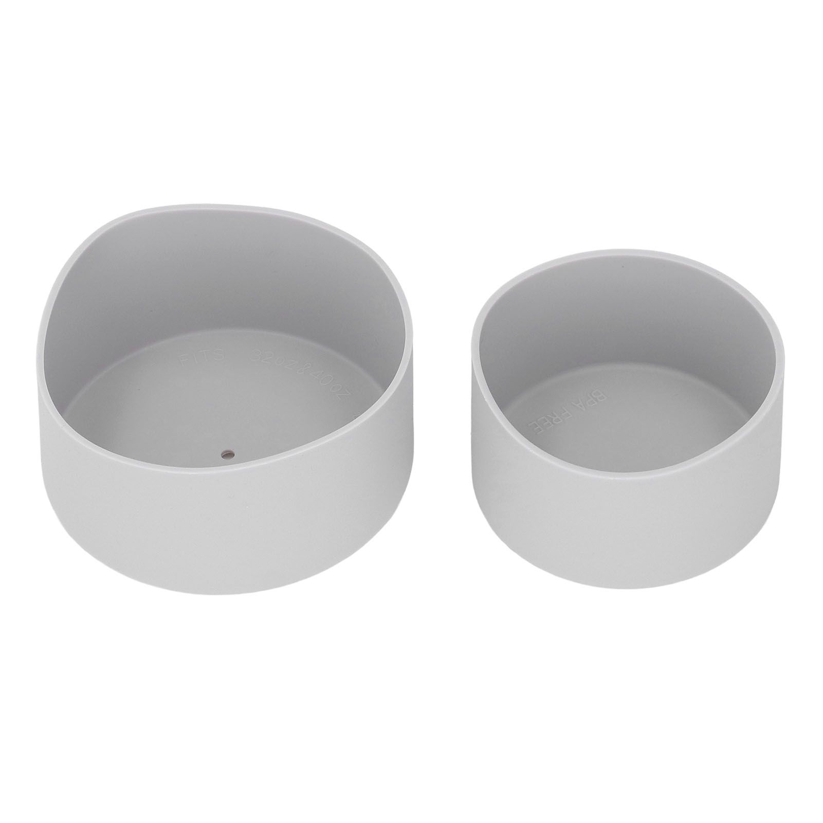 2Pcs Silicone Bumper Boot Protective Water Bottle Bottom Sleeve Cover for Space Thermal Cup Gray - Image 4