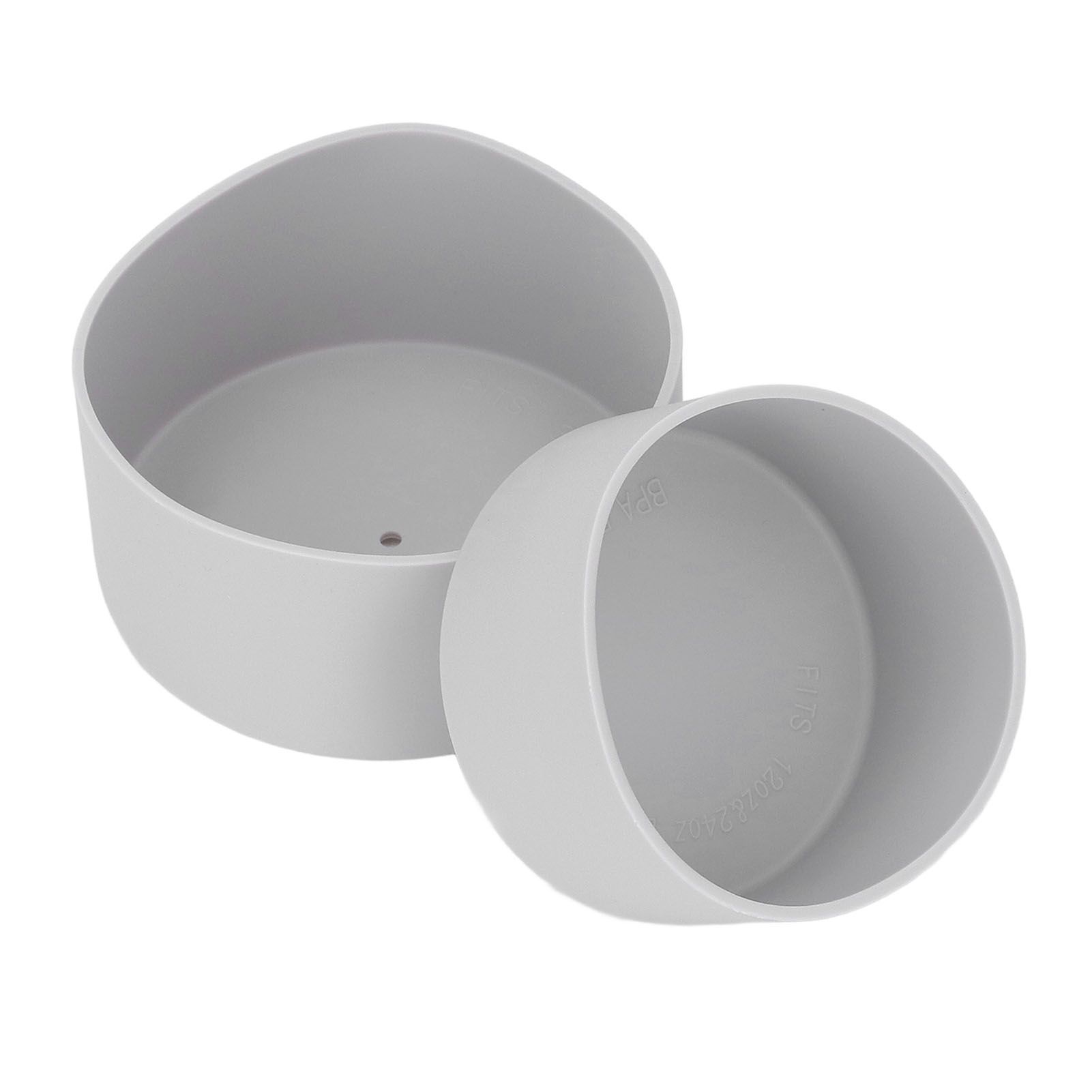 2Pcs Silicone Bumper Boot Protective Water Bottle Bottom Sleeve Cover for Space Thermal Cup Gray - Image 5