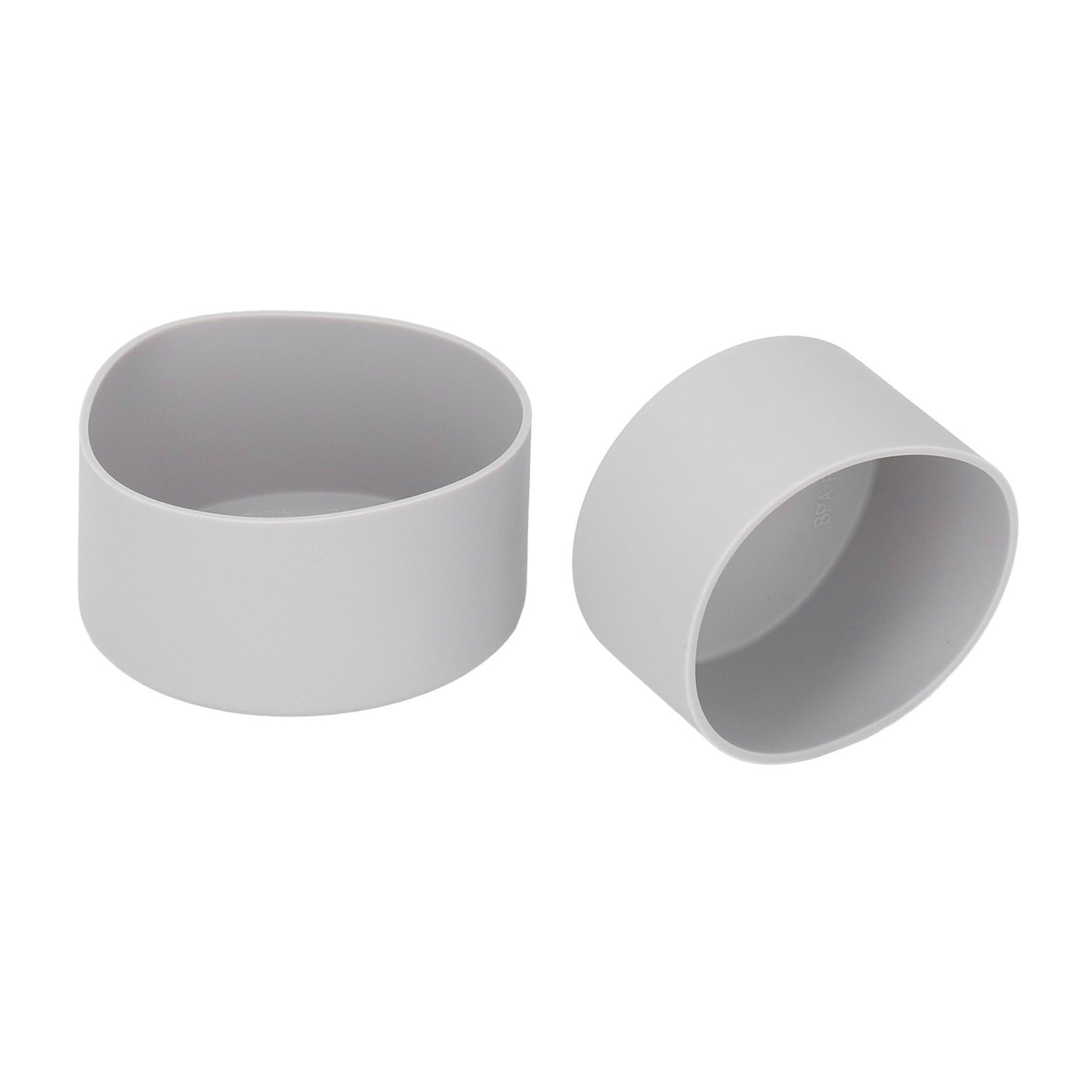 2Pcs Silicone Bumper Boot Protective Water Bottle Bottom Sleeve Cover for Space Thermal Cup Gray - Image 6