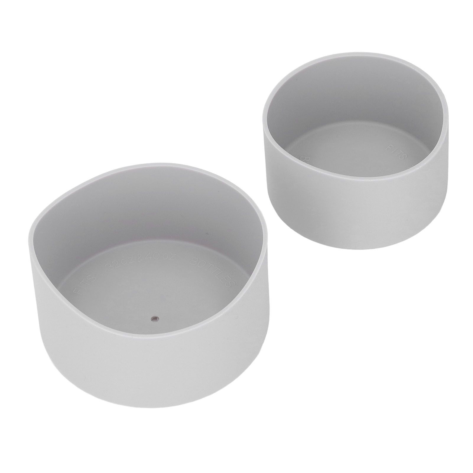 2Pcs Silicone Bumper Boot Protective Water Bottle Bottom Sleeve Cover for Space Thermal Cup Gray - Image 8