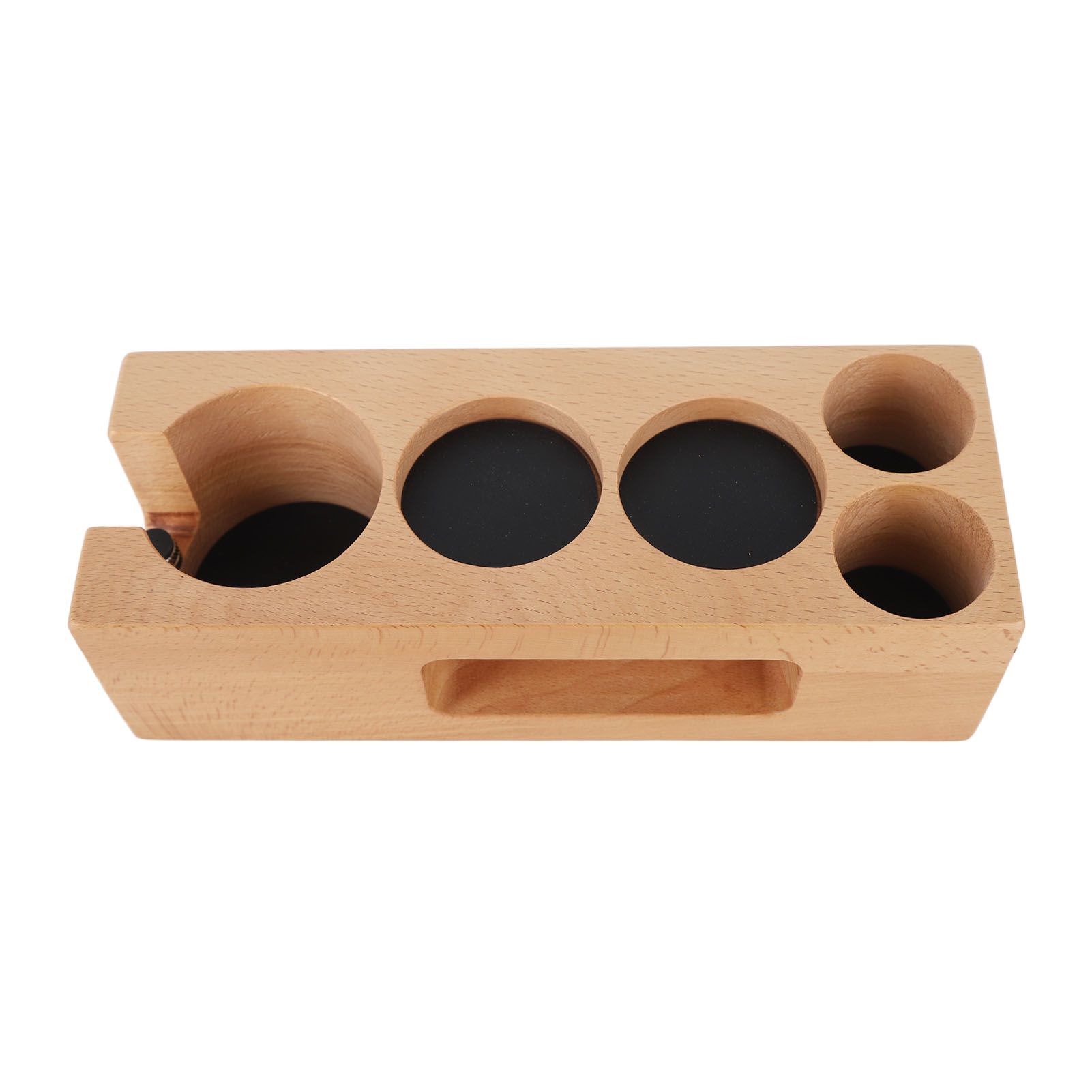 Wood Coffee Filter Tamper Holder Wooden Coffee Tamper Mat Stand for Home Cafe Restaurant Hotel Office 58mm 5 Hole - Image 4