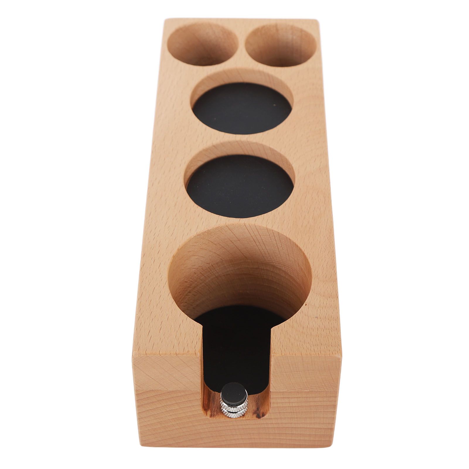 Wood Coffee Filter Tamper Holder Wooden Coffee Tamper Mat Stand for Home Cafe Restaurant Hotel Office 58mm 5 Hole - Image 5