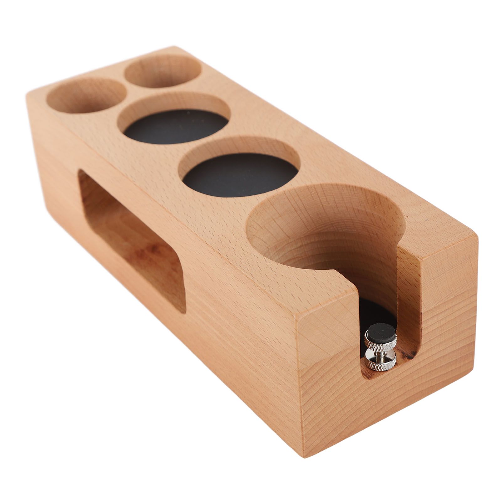 Wood Coffee Filter Tamper Holder Wooden Coffee Tamper Mat Stand for Home Cafe Restaurant Hotel Office 58mm 5 Hole - Image 6