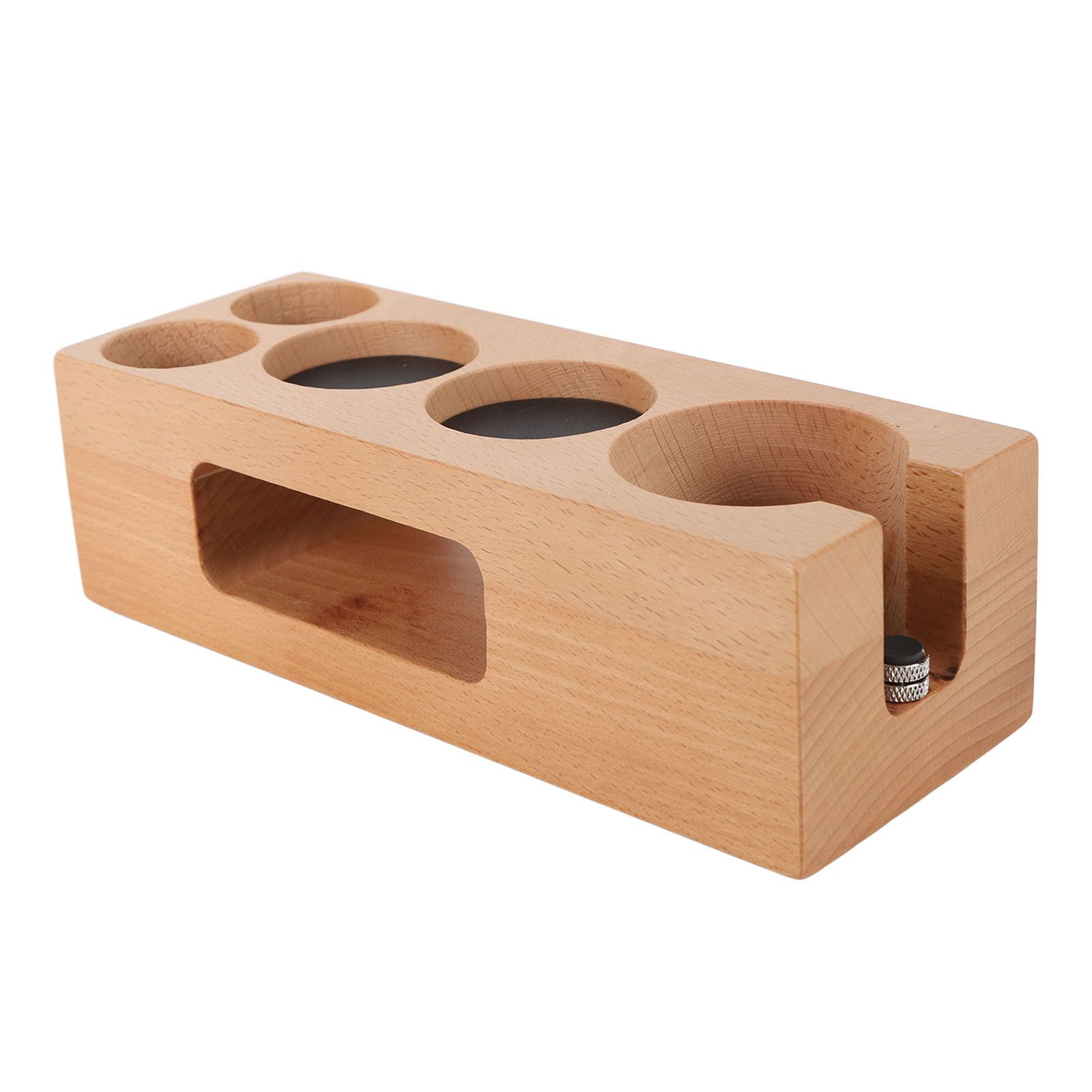 Wood Coffee Filter Tamper Holder Wooden Coffee Tamper Mat Stand for Home Cafe Restaurant Hotel Office 58mm 5 Hole - Image 7