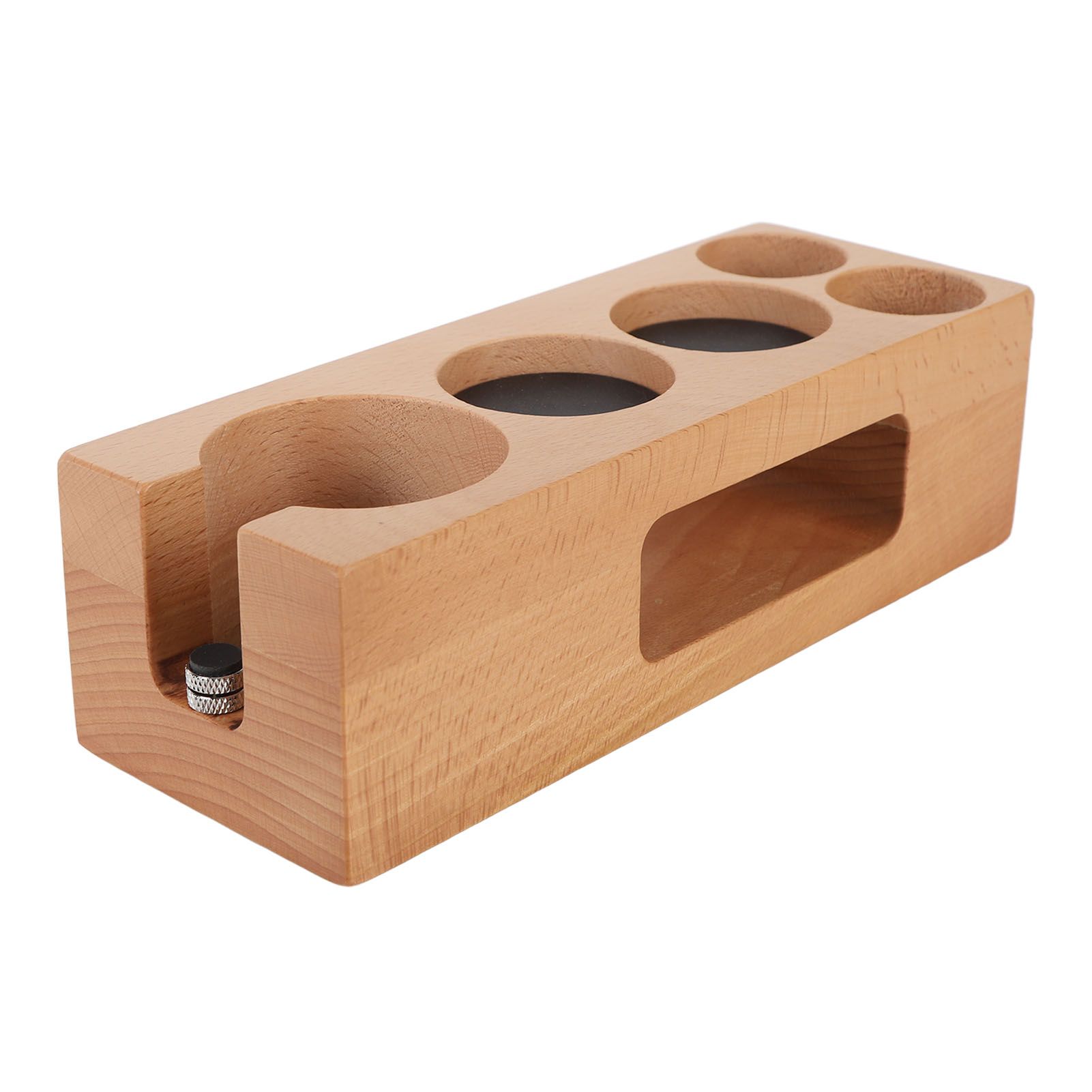 Wood Coffee Filter Tamper Holder Wooden Coffee Tamper Mat Stand for Home Cafe Restaurant Hotel Office 58mm 5 Hole - Image 8