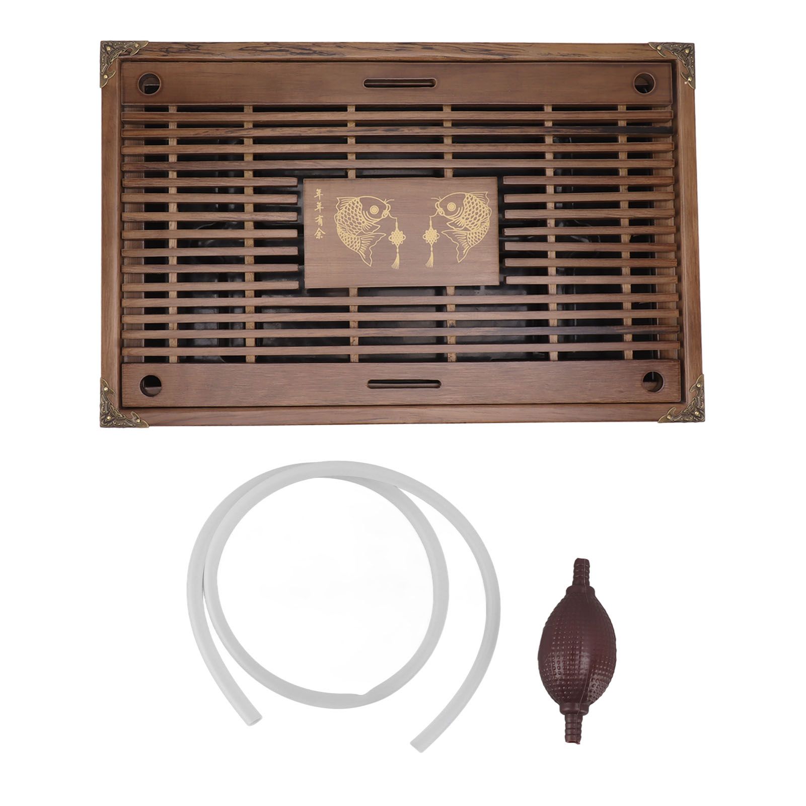 Water Storage Tea Tray with Drainage Tool Hose Non Fading Water Drainage Tea Serving Tray for Home Type B - Image 1