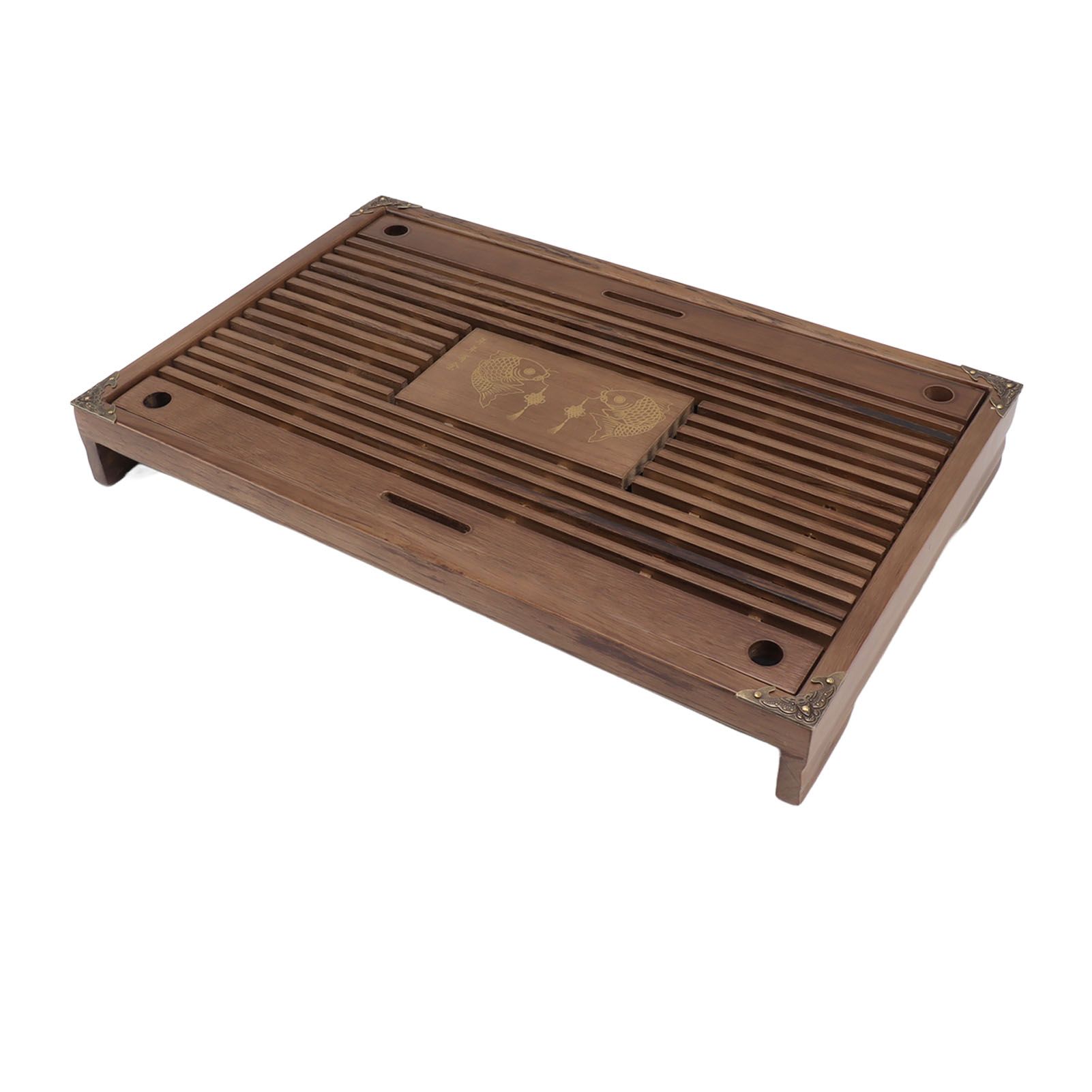 Water Storage Tea Tray with Drainage Tool Hose Non Fading Water Drainage Tea Serving Tray for Home Type B - Image 3
