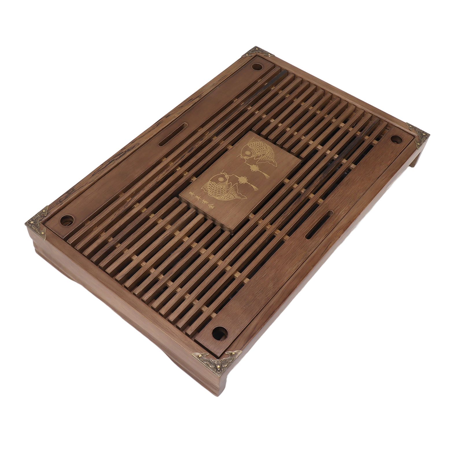 Water Storage Tea Tray with Drainage Tool Hose Non Fading Water Drainage Tea Serving Tray for Home Type B - Image 4