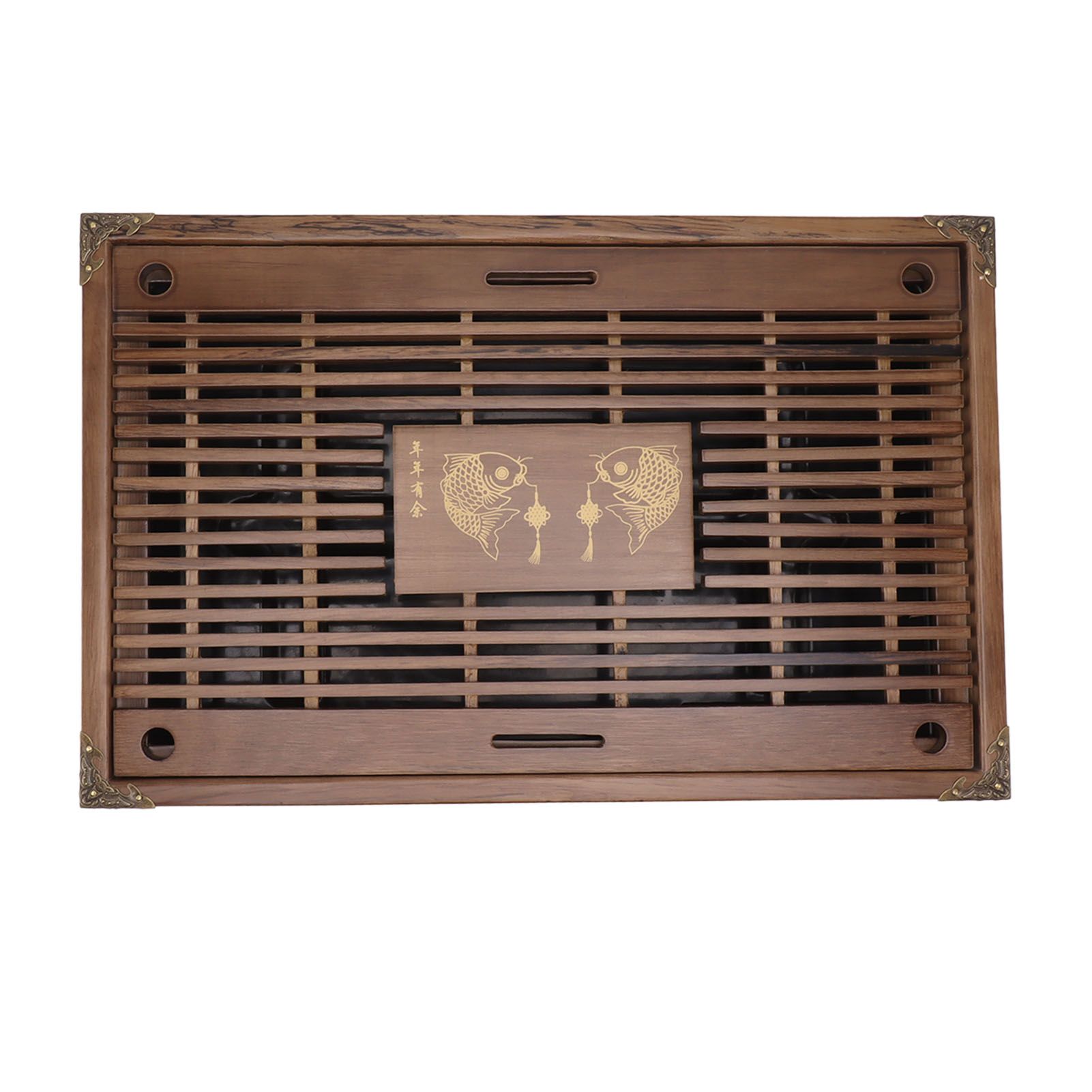 Water Storage Tea Tray with Drainage Tool Hose Non Fading Water Drainage Tea Serving Tray for Home Type B - Image 7