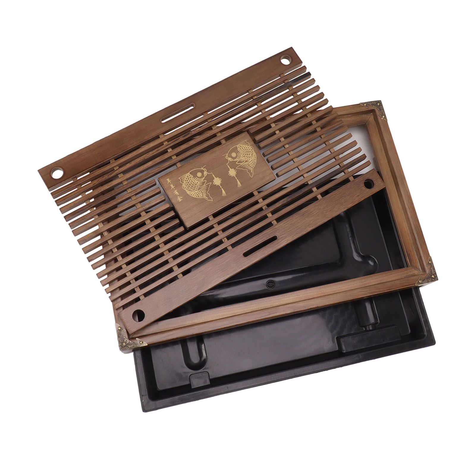 Water Storage Tea Tray with Drainage Tool Hose Non Fading Water Drainage Tea Serving Tray for Home Type B - Image 8
