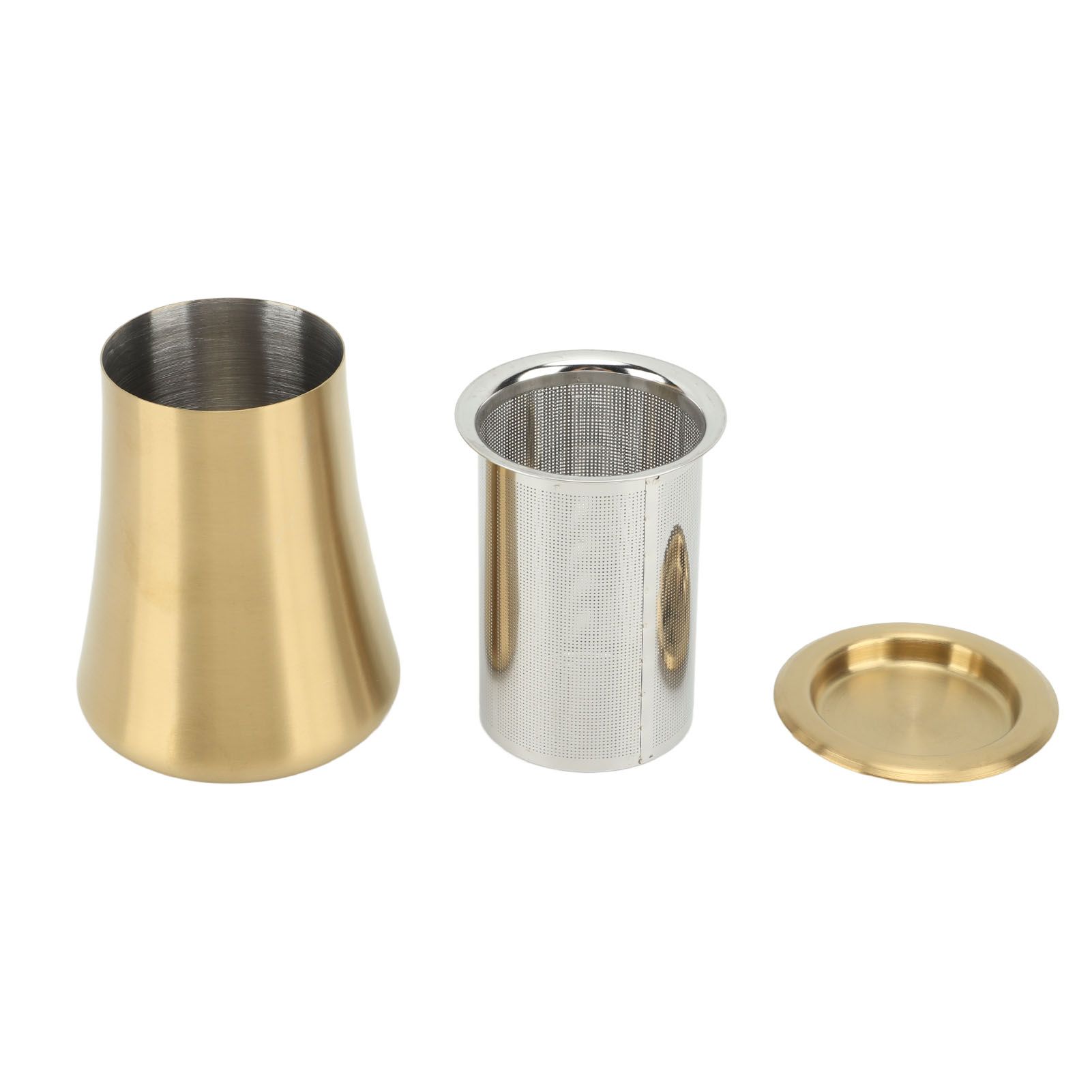 Coffee Sifter Cup Coffee Grind Sieve Fine Mesh Coffee Powder Sieve Cup 304 Stainless Steel Coffee Making Accessory for Home Gold - Image 1