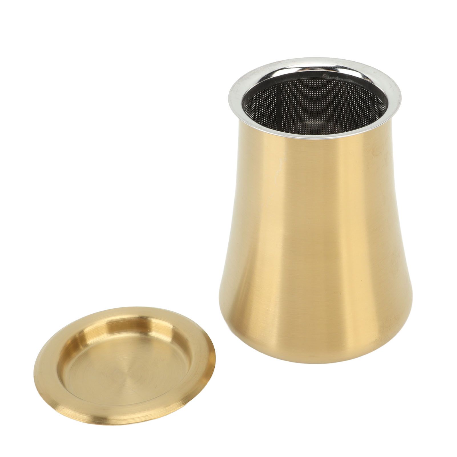 Coffee Sifter Cup Coffee Grind Sieve Fine Mesh Coffee Powder Sieve Cup 304 Stainless Steel Coffee Making Accessory for Home Gold - Image 5