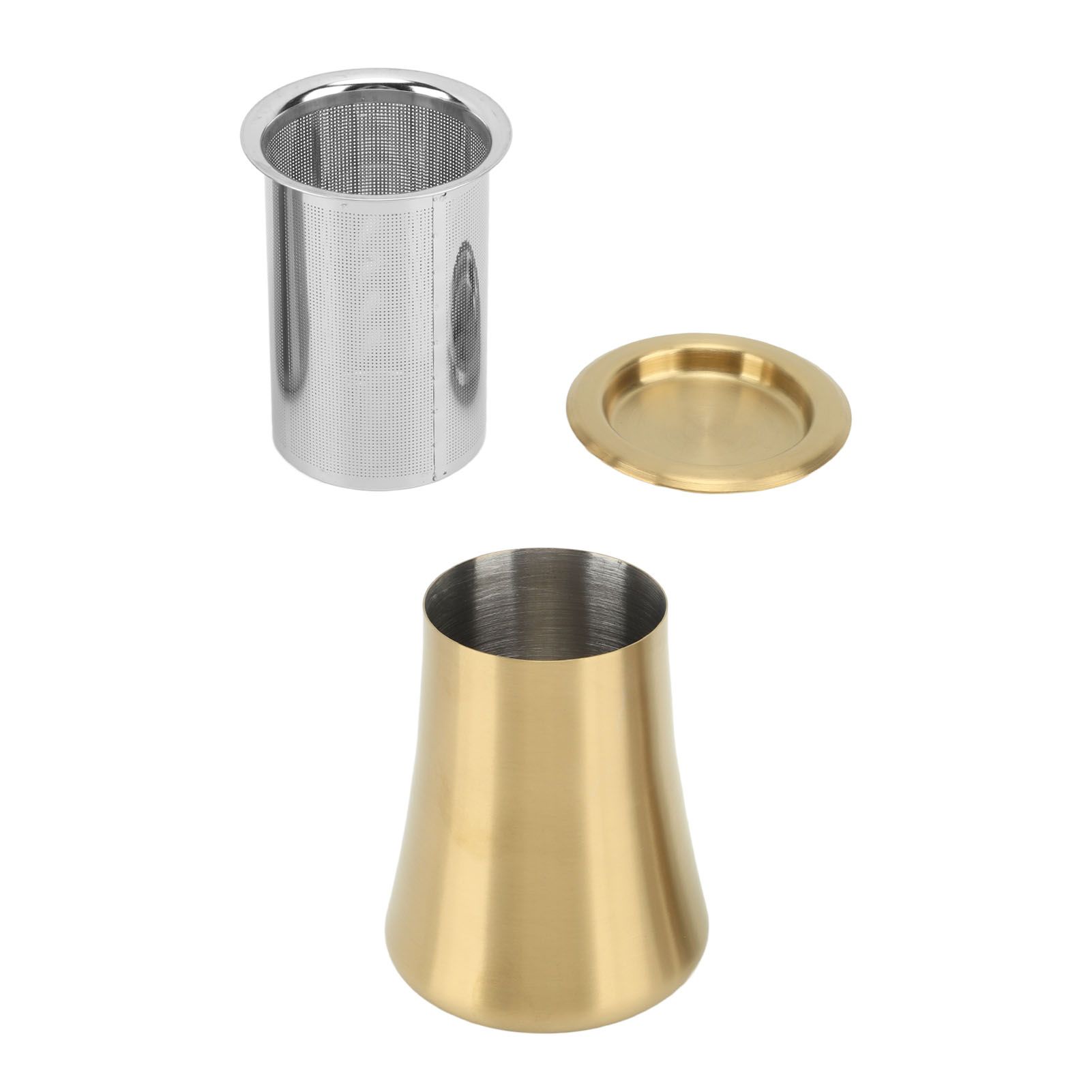 Coffee Sifter Cup Coffee Grind Sieve Fine Mesh Coffee Powder Sieve Cup 304 Stainless Steel Coffee Making Accessory for Home Gold - Image 8