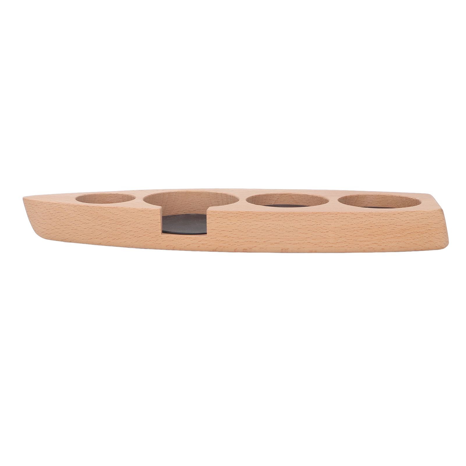 Coffee Tamper Holder Boat Shape 4 Slots Anti Slip Stable Wooden Coffee Tamping Station 53mm/2.1in - Image 7