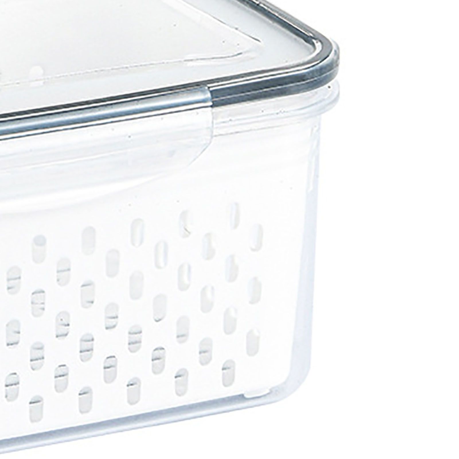 Drain Storage Basket Box Transparent Fruit Vegetable Storage Container for Kitchen Supplies 3300ML - Image 7