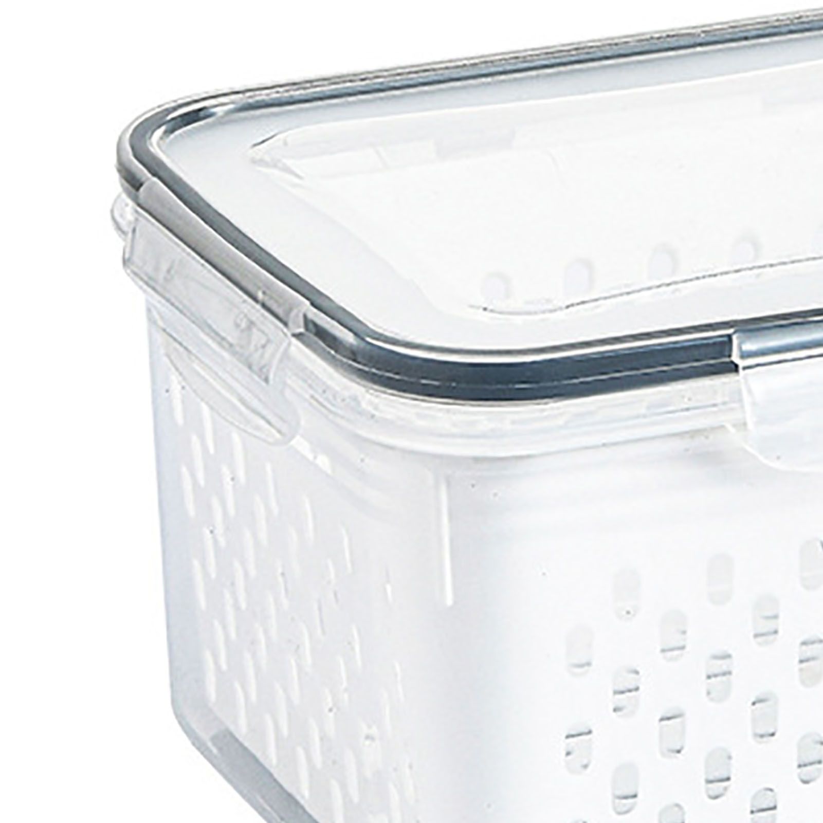 Drain Storage Basket Box Transparent Fruit Vegetable Storage Container for Kitchen Supplies 3300ML - Image 8