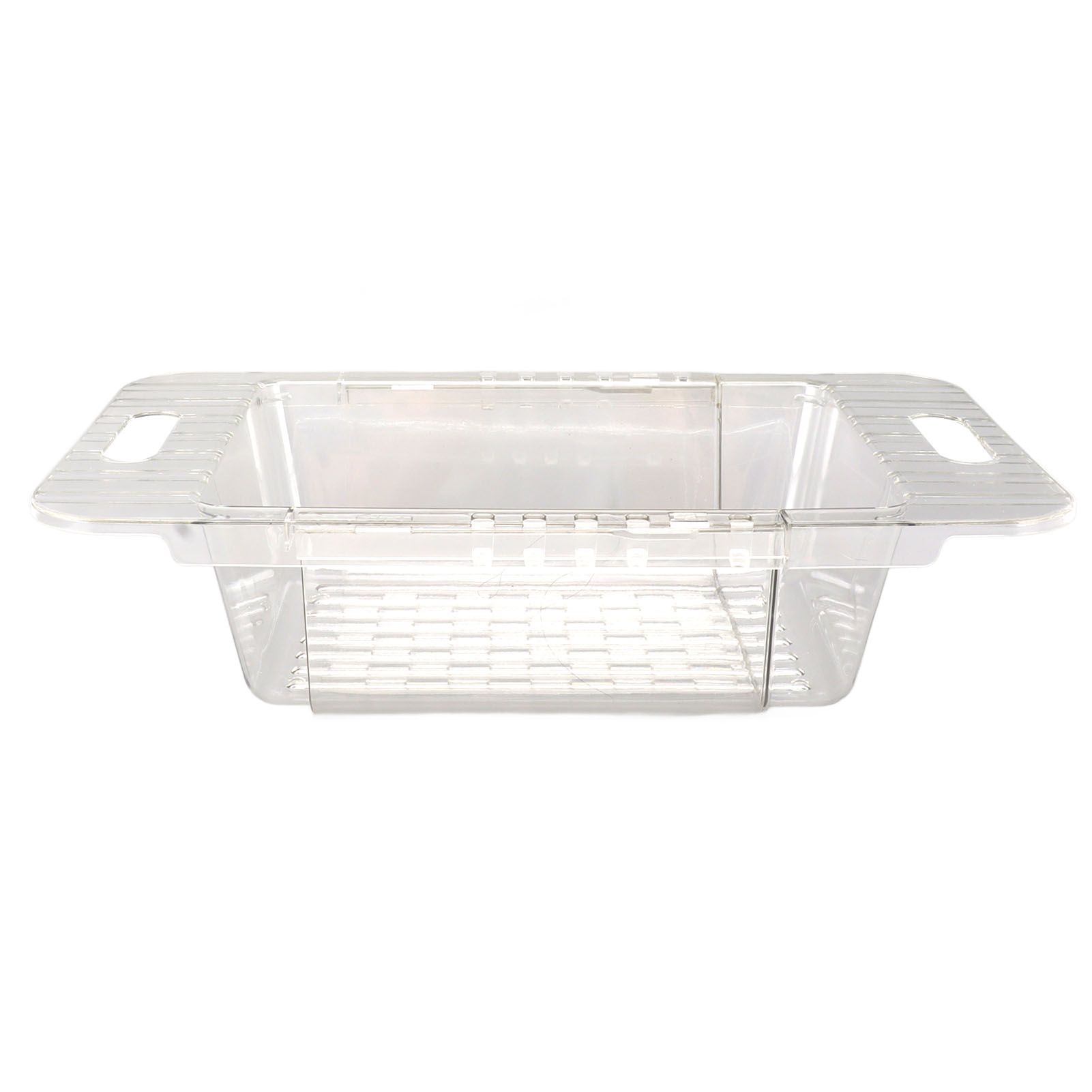 Kitchen Sink Fruit Vegetable Strainer Modern Minimalist PET Kitchen Telescopic Drain Rack Plastic Sink Filter Transparent - Image 2