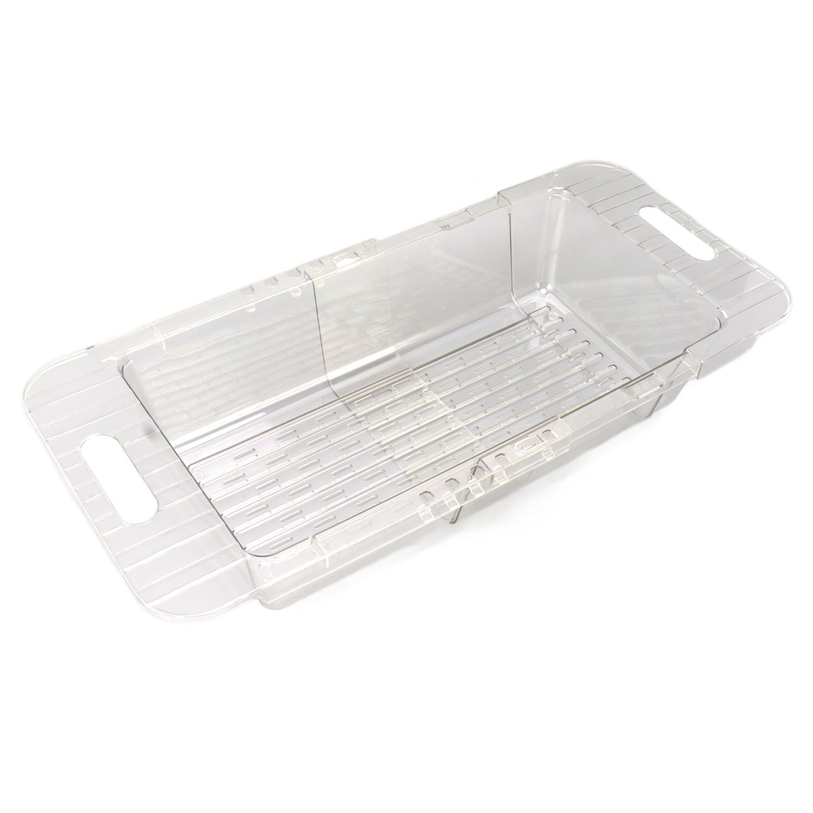 Kitchen Sink Fruit Vegetable Strainer Modern Minimalist PET Kitchen Telescopic Drain Rack Plastic Sink Filter Transparent - Image 3