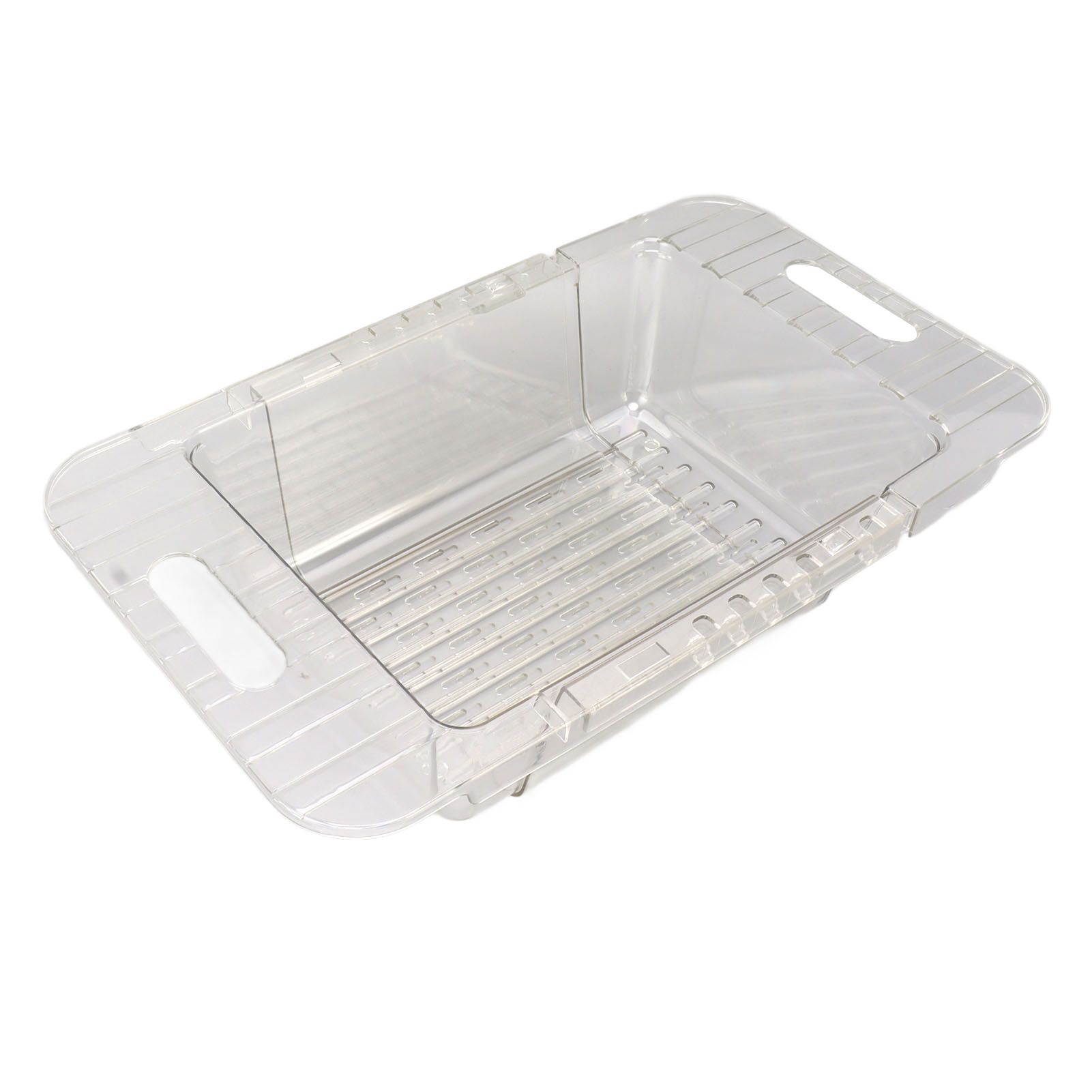 Kitchen Sink Fruit Vegetable Strainer Modern Minimalist PET Kitchen Telescopic Drain Rack Plastic Sink Filter Transparent - Image 4