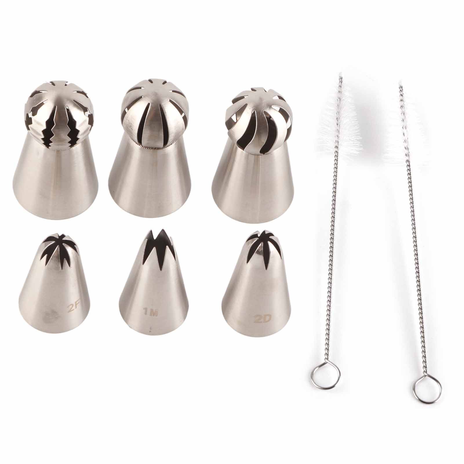 6PCS Baking Tip Stainless Steel Decorating Pastry Piping Nozzle Set for Cake Cupcake - Image 1