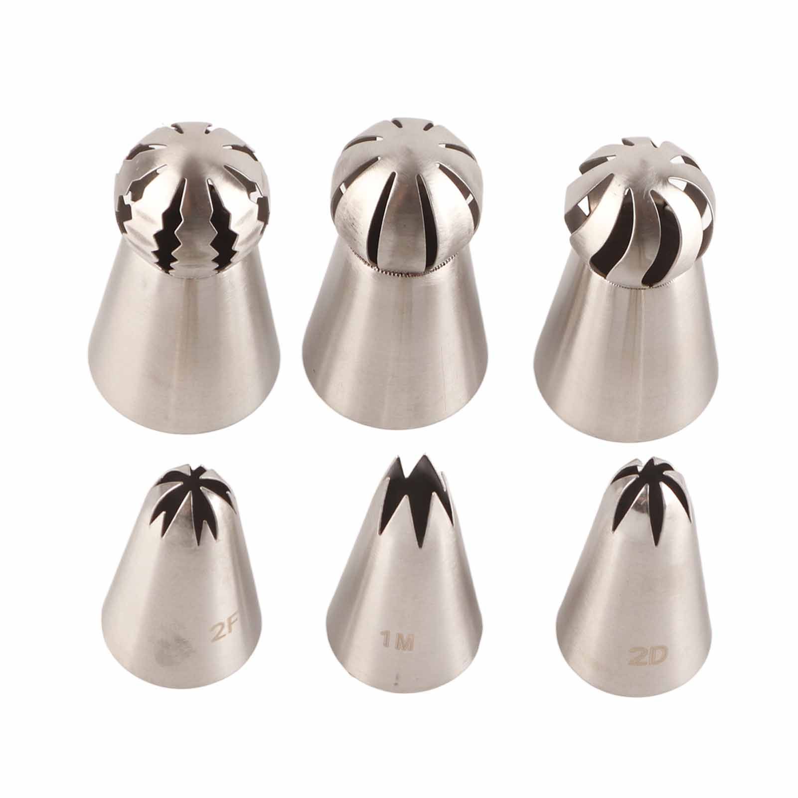 6PCS Baking Tip Stainless Steel Decorating Pastry Piping Nozzle Set for Cake Cupcake - Image 2