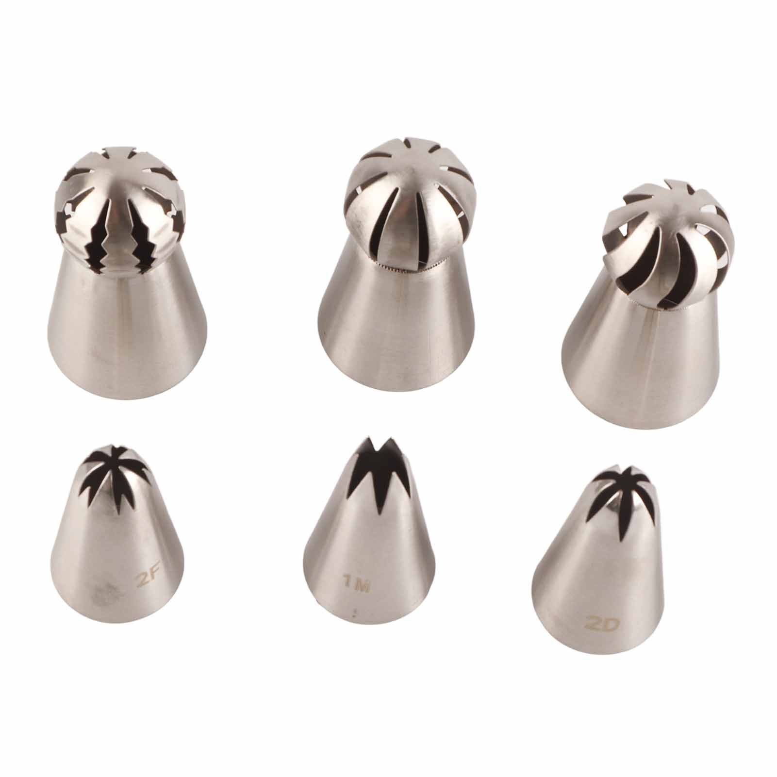 6PCS Baking Tip Stainless Steel Decorating Pastry Piping Nozzle Set for Cake Cupcake - Image 4