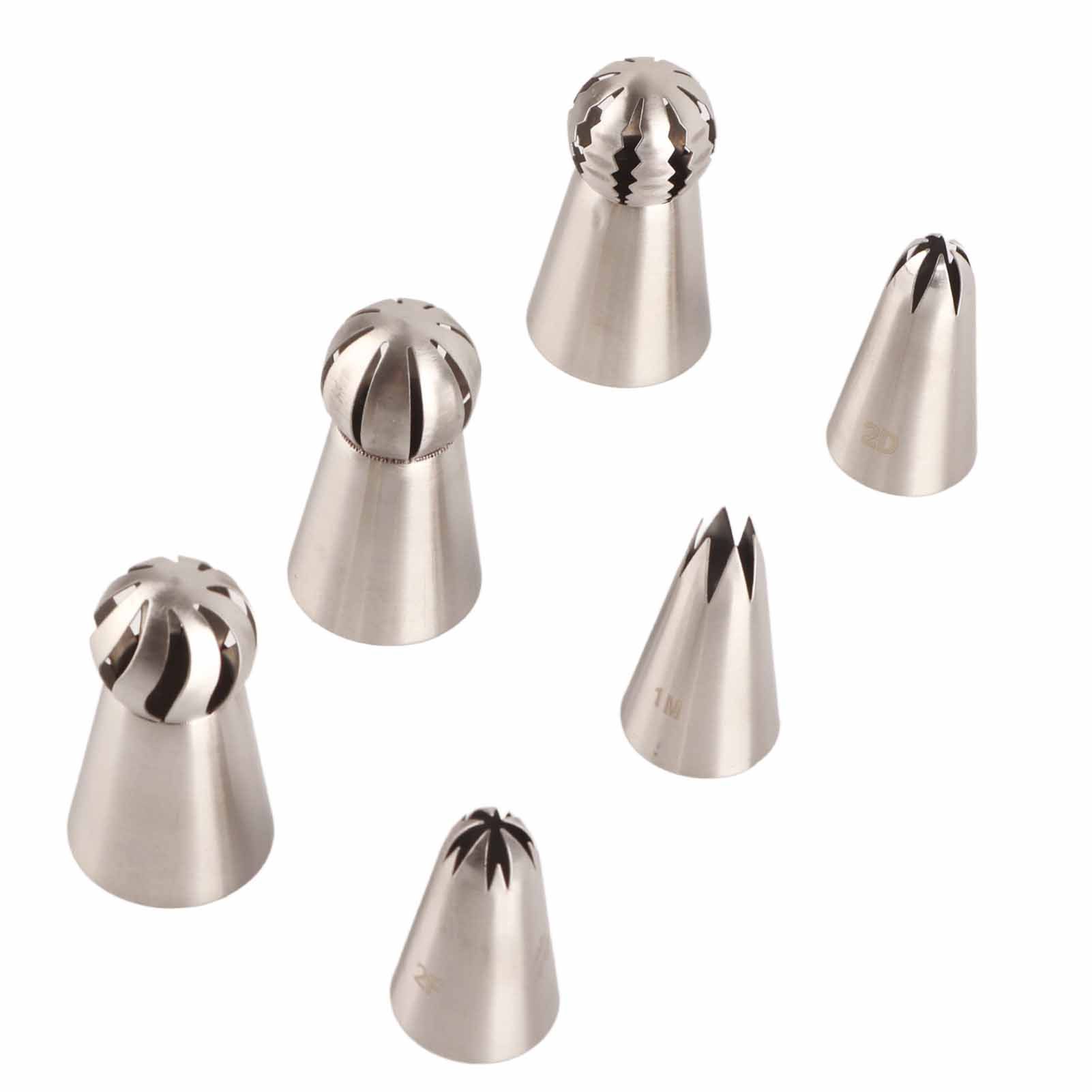 6PCS Baking Tip Stainless Steel Decorating Pastry Piping Nozzle Set for Cake Cupcake - Image 5