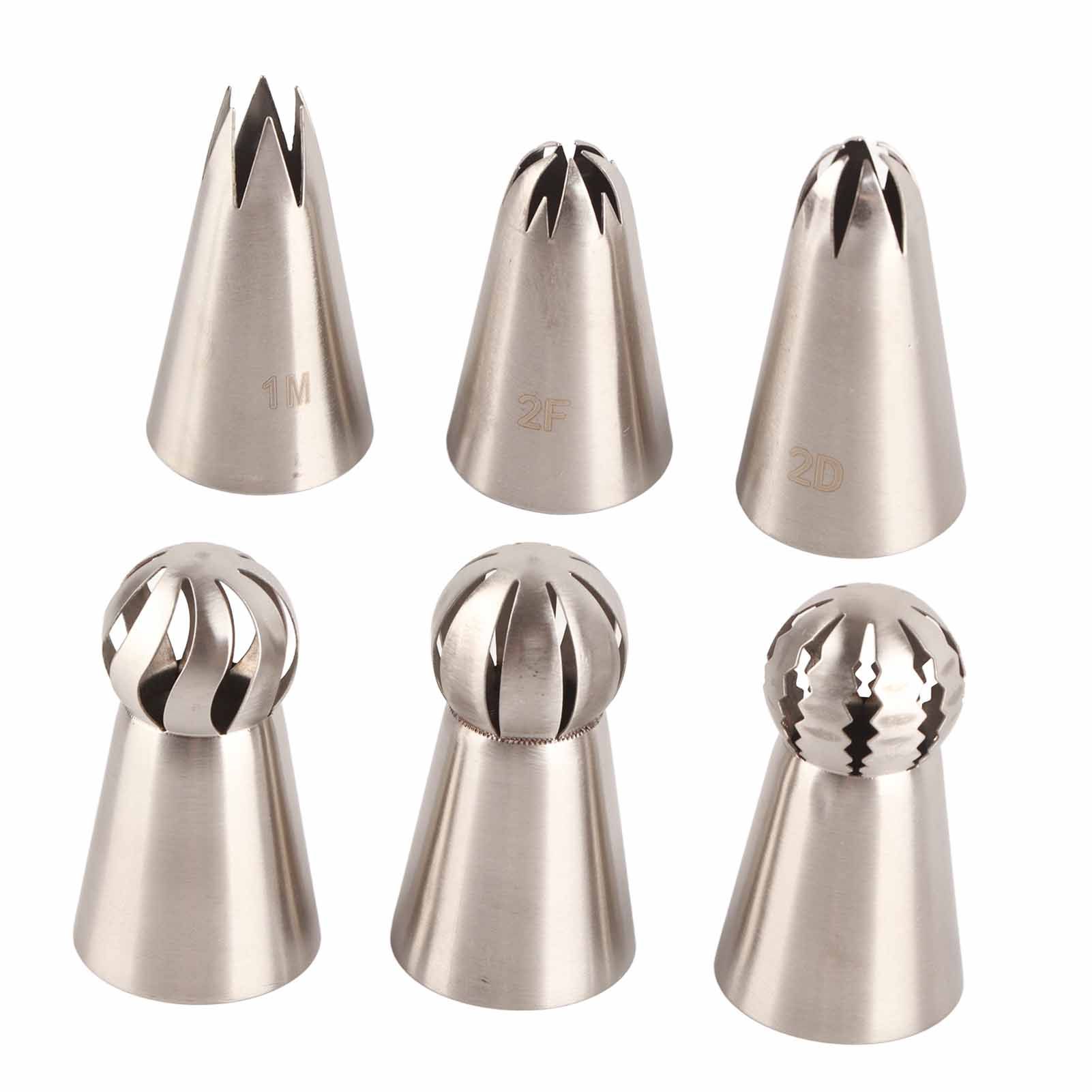 6PCS Baking Tip Stainless Steel Decorating Pastry Piping Nozzle Set for Cake Cupcake - Image 7