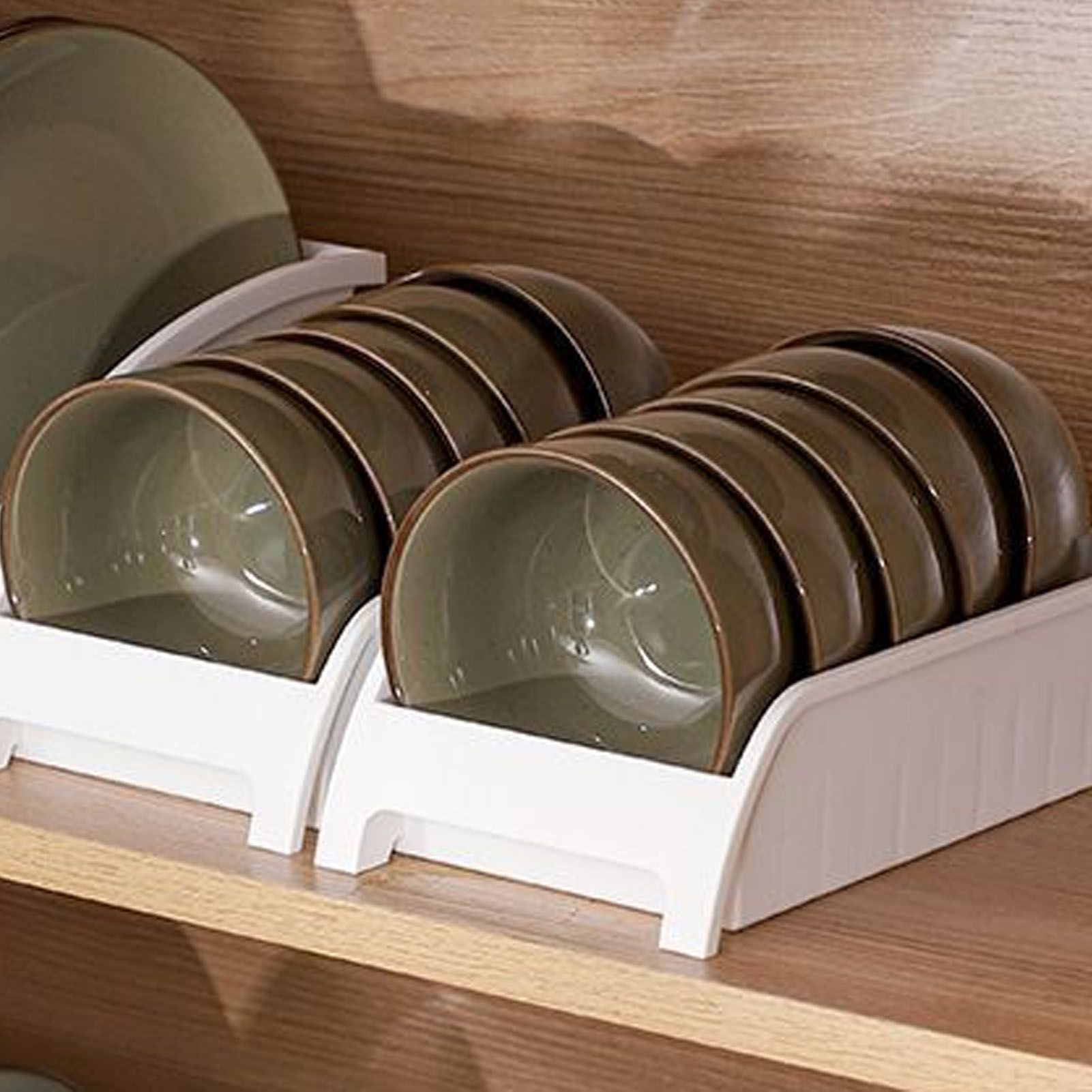 Japanese Kitchen Dish Storage Rack Plastic Dish Drying Rack Kitchen Utensil Storage Bowl Holder - Image 5