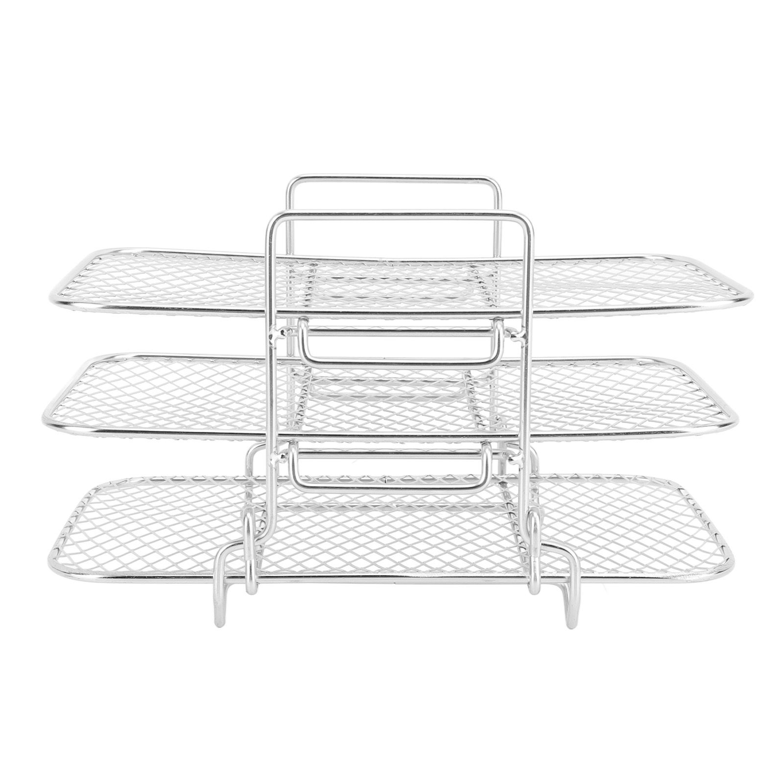 3 Layer Fryer Rack Stainless Steel Stackable Grill Rack 3 Tier Baking Rack for Household Use - Image 1