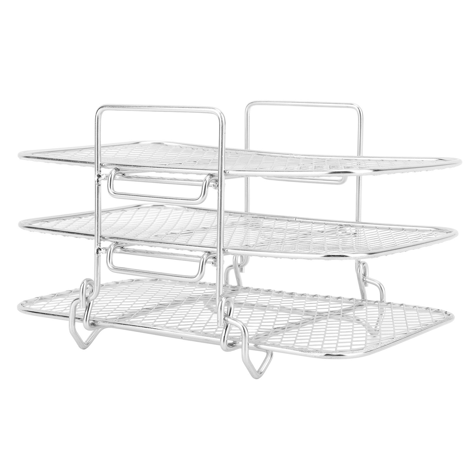 3 Layer Fryer Rack Stainless Steel Stackable Grill Rack 3 Tier Baking Rack for Household Use - Image 3