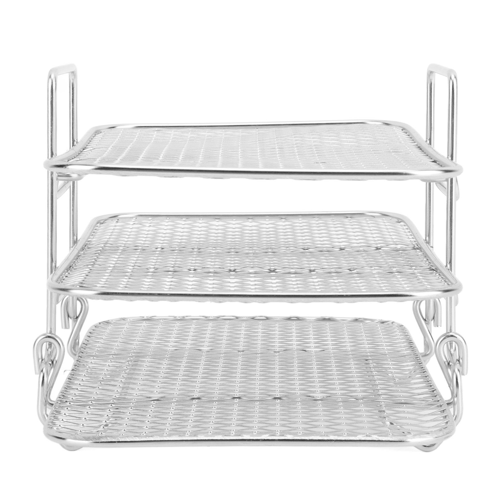 3 Layer Fryer Rack Stainless Steel Stackable Grill Rack 3 Tier Baking Rack for Household Use - Image 4