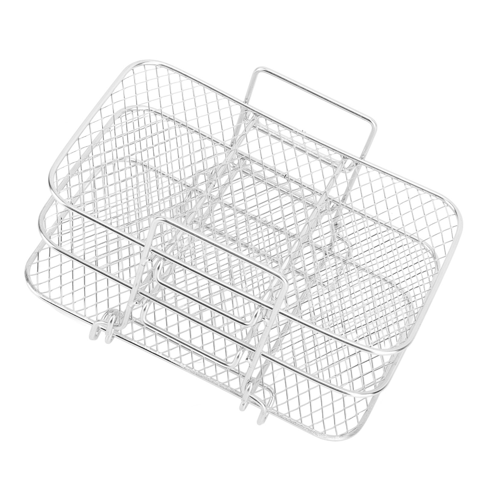 3 Layer Fryer Rack Stainless Steel Stackable Grill Rack 3 Tier Baking Rack for Household Use - Image 5