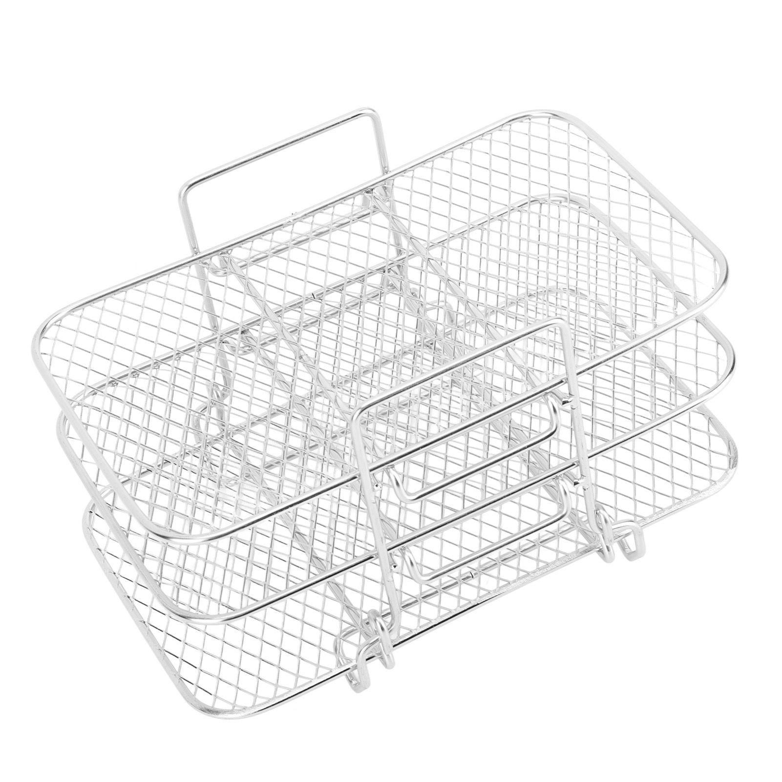 3 Layer Fryer Rack Stainless Steel Stackable Grill Rack 3 Tier Baking Rack for Household Use - Image 7