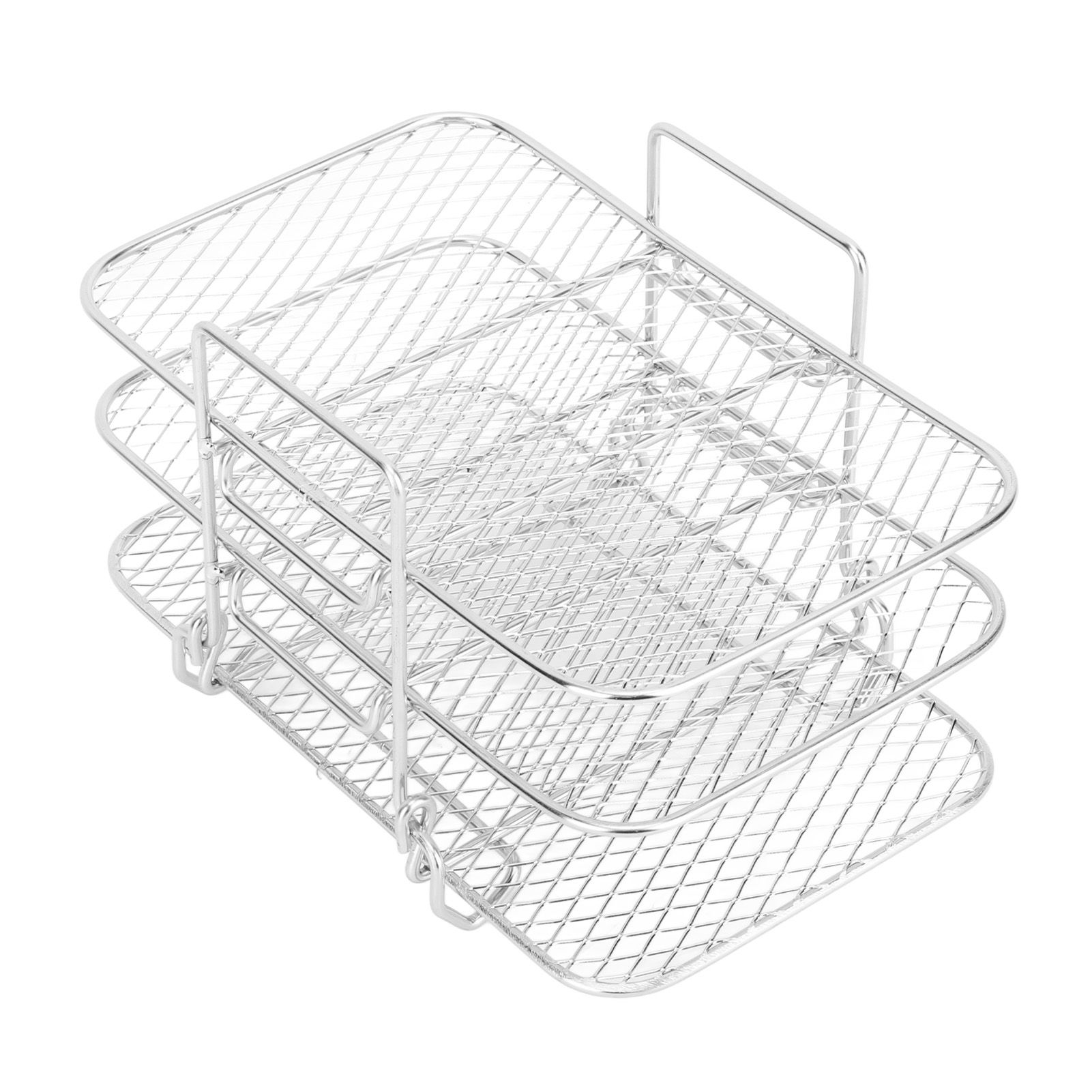 3 Layer Fryer Rack Stainless Steel Stackable Grill Rack 3 Tier Baking Rack for Household Use - Image 8
