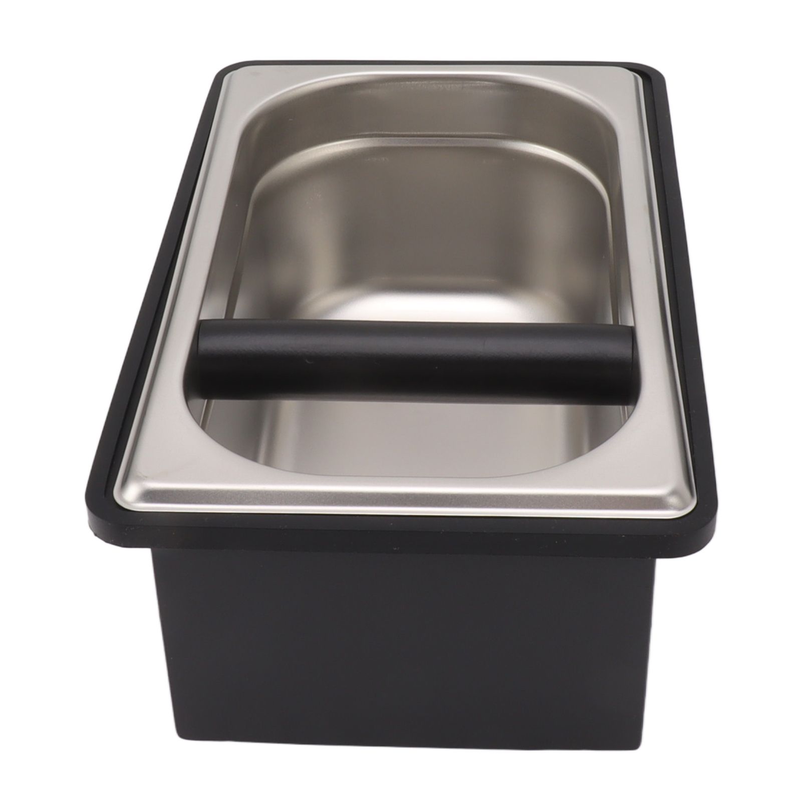 Coffee Knock Box Rubber Coffee Box with Removable Stainless Steel Ground Container for Cafe Bar L - Image 6