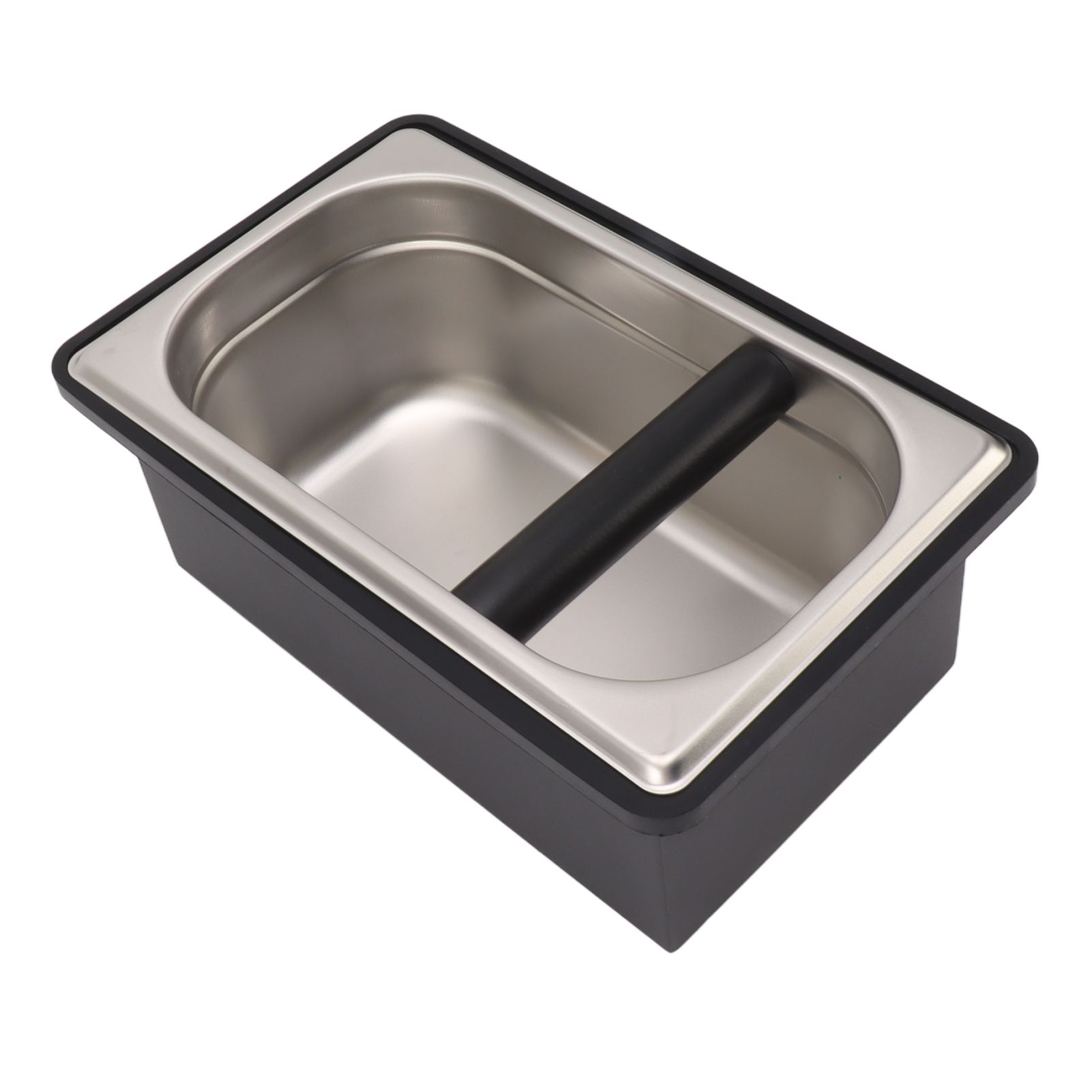 Coffee Knock Box Rubber Coffee Box with Removable Stainless Steel Ground Container for Cafe Bar L - Image 7