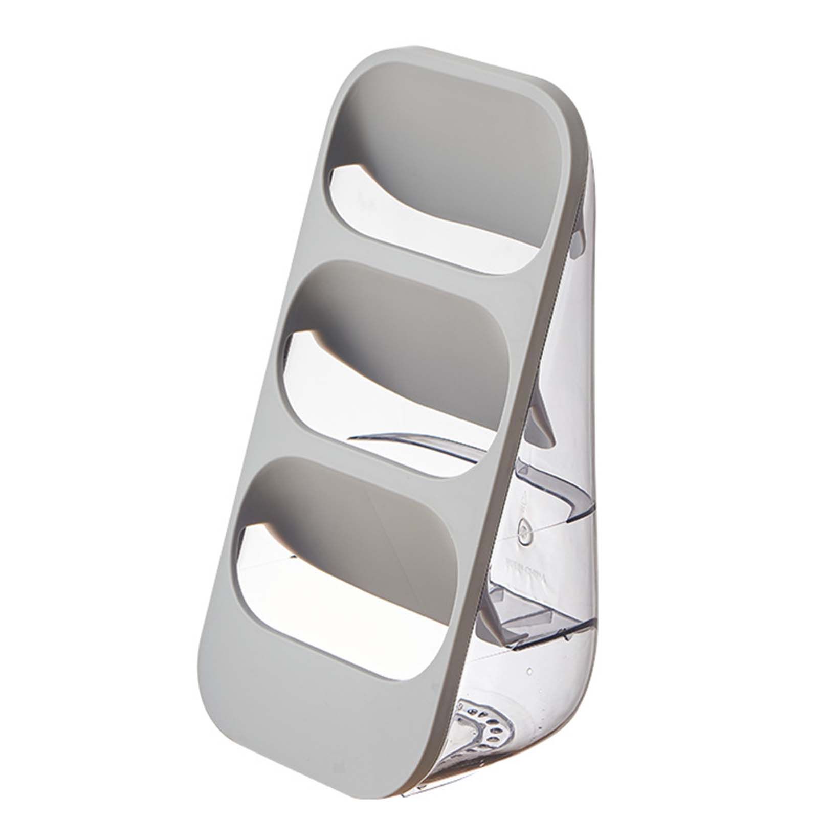 3 Layer Chopsticks Knife Storage Rack Holder Waterproof Knife Storage Drainage Bracket Container Gray - Image 1