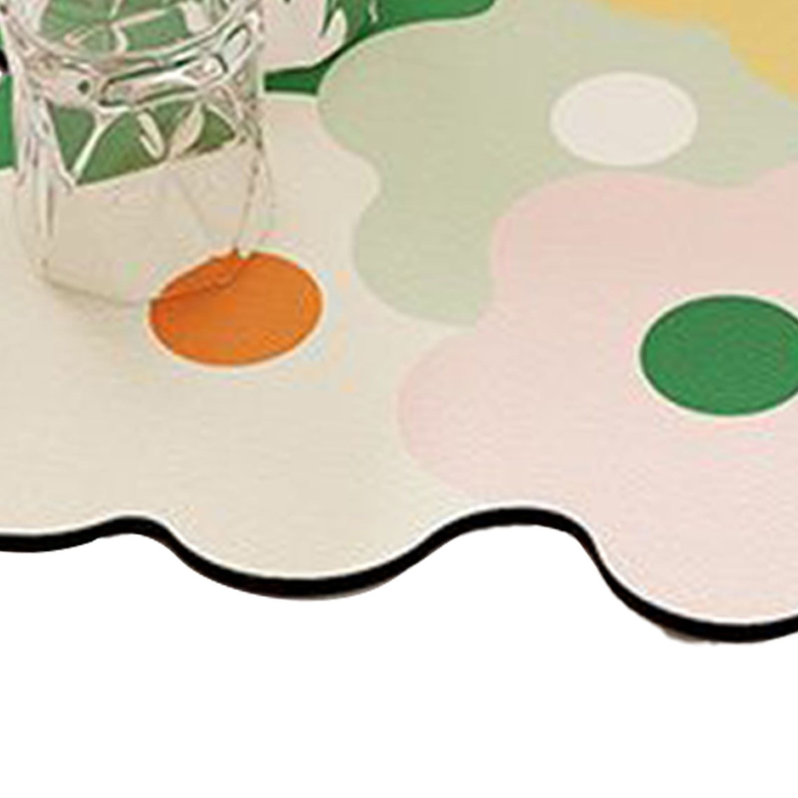 Kitchen Counter Dish Drying Mat Refreshing Cute Elegant Heat Resistant Absorbent Dishes Drain Mat Yellow and Green 11.8 X 15.7in - Image 8