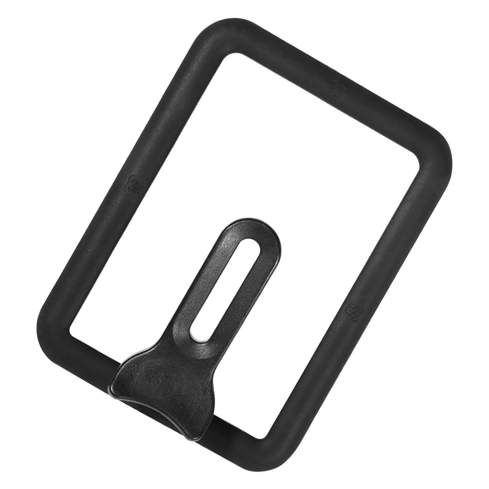 Rectangle Glass Pot Cover Thickened Standable Visible Silicone Rectangle Pan Lid Black 13 X 18cm / 5.1 X 7.1in - Image 3