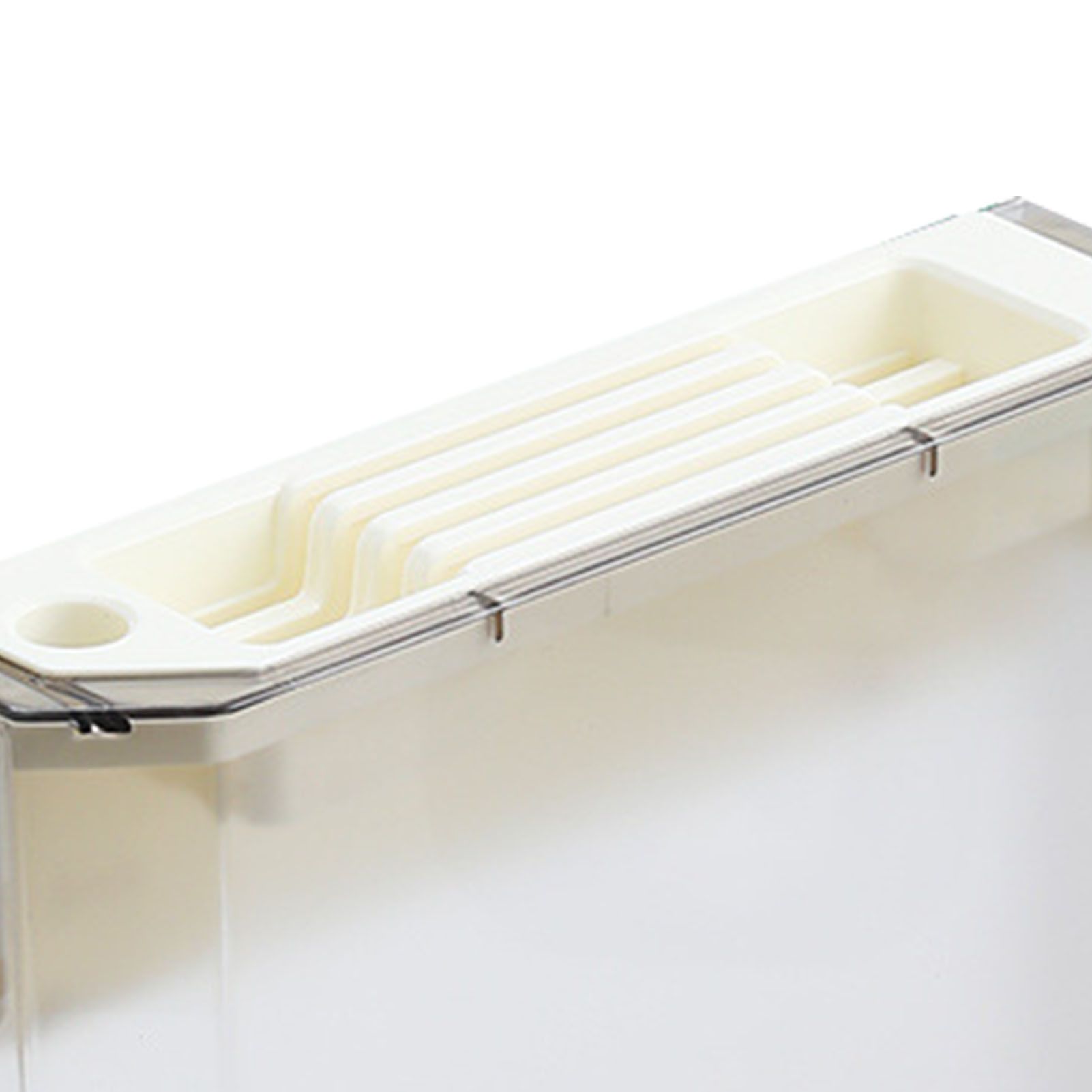 Wall Mounted Knife Holder Ultrathin Plastic Installation Box Storage Rack for Kitchen Gray - Image 7
